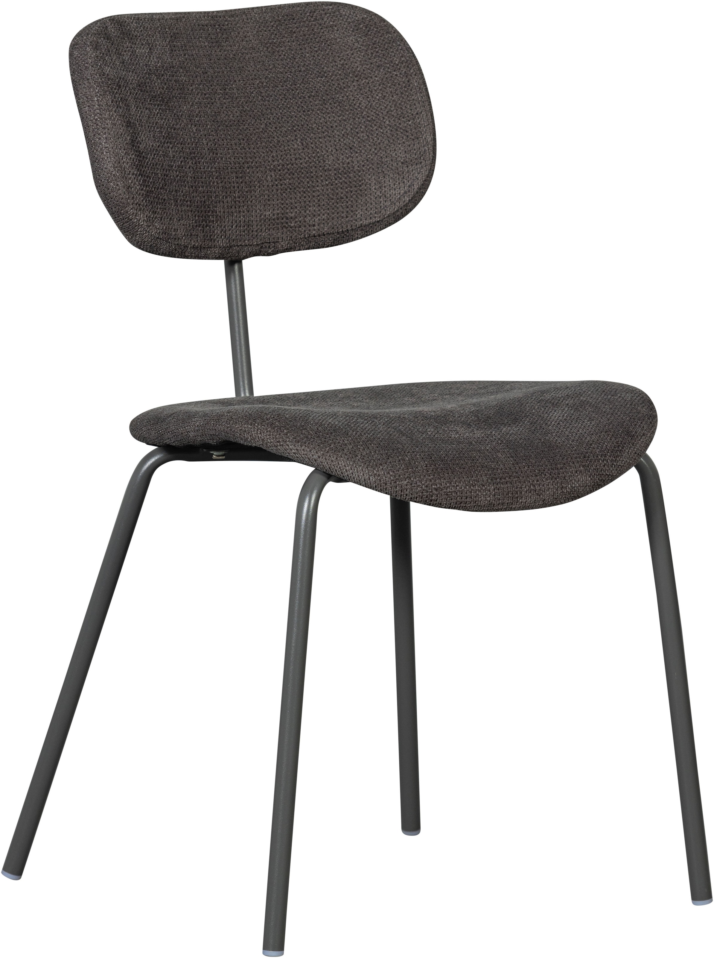 Image of WOOOD Esszimmerstuhl "Link mit Ella-Chenillebezug und Metallgestell B 44 x T 52 x H 78 cm" (Set) 2 Stk.(Set, 2 St) stapelbar, Sehr hohe Verschleissfestigkeit, Tragkraft 90 kg