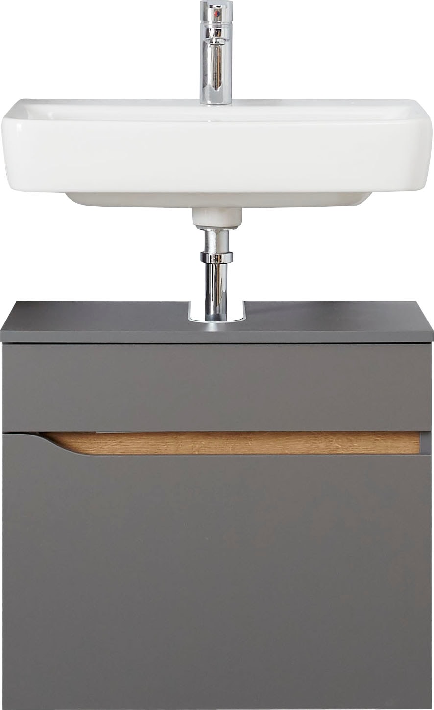 Saphir Waschbeckenunterschrank »Quickset Unterbeckenschrank, 60 cm breit, 1 Schublade« Waschbeckenschrank mit Siphonausschnitt, ohne Waschbecken, grifflos