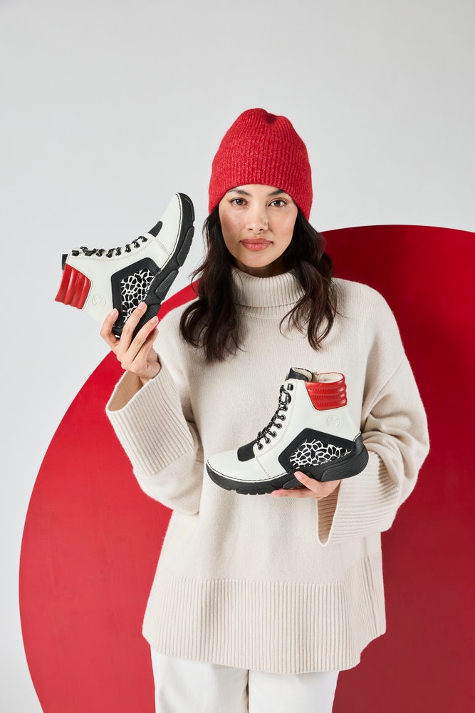 Rieker Sneakerboots  Schnürboots, Schnürstiefelette mit zusätzlichem Innenreissverschluss