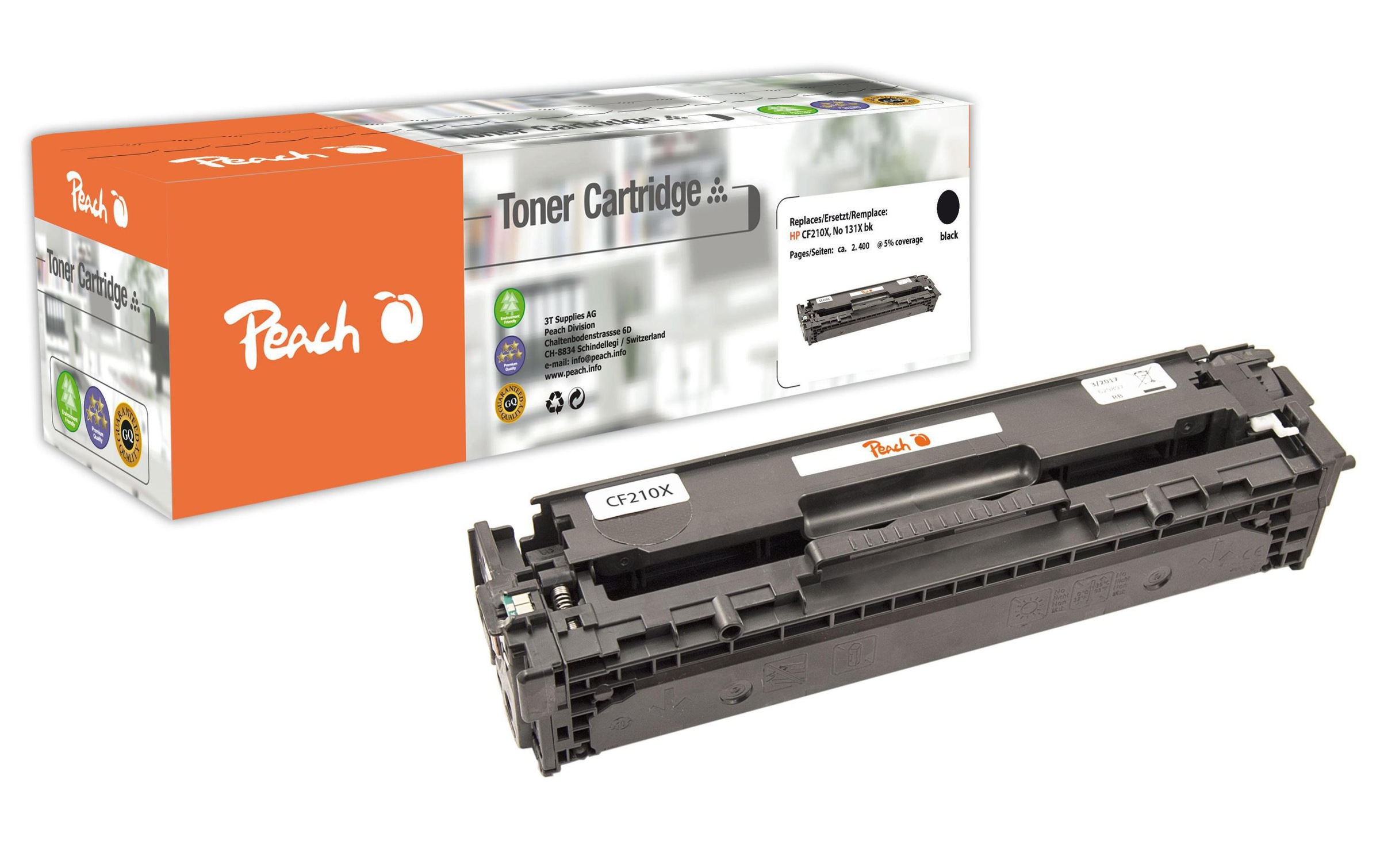 Image of Peach Tonerpatrone "HP Nr. 131A (CF210X) Black"