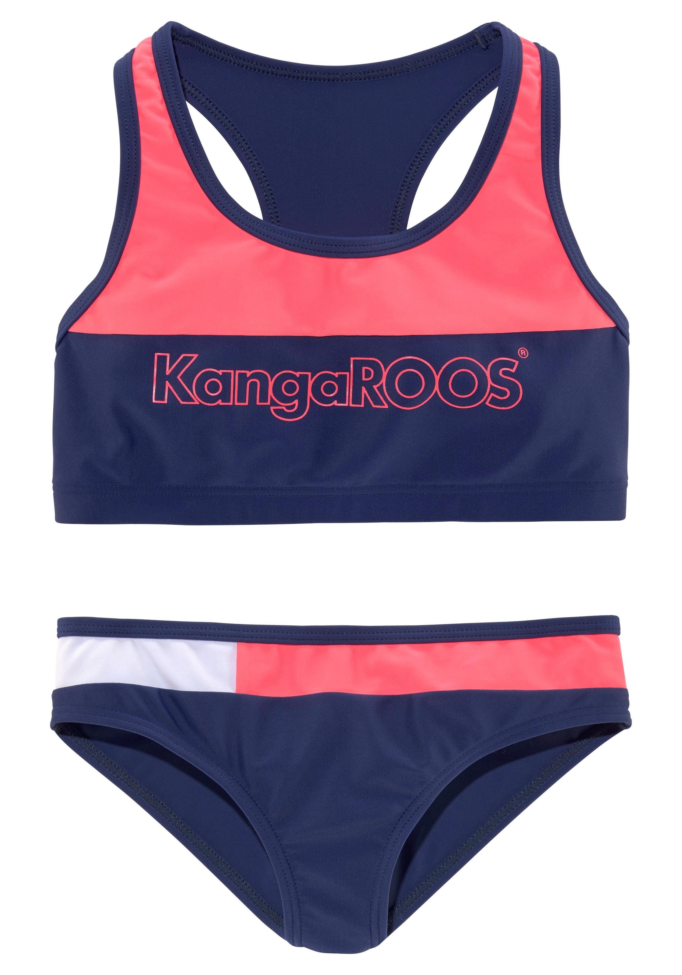 Trendige im Design Kids«, KangaROOS Bustier-Bikini »Energy (1 Colourblocking- shoppen St.), versandkostenfrei