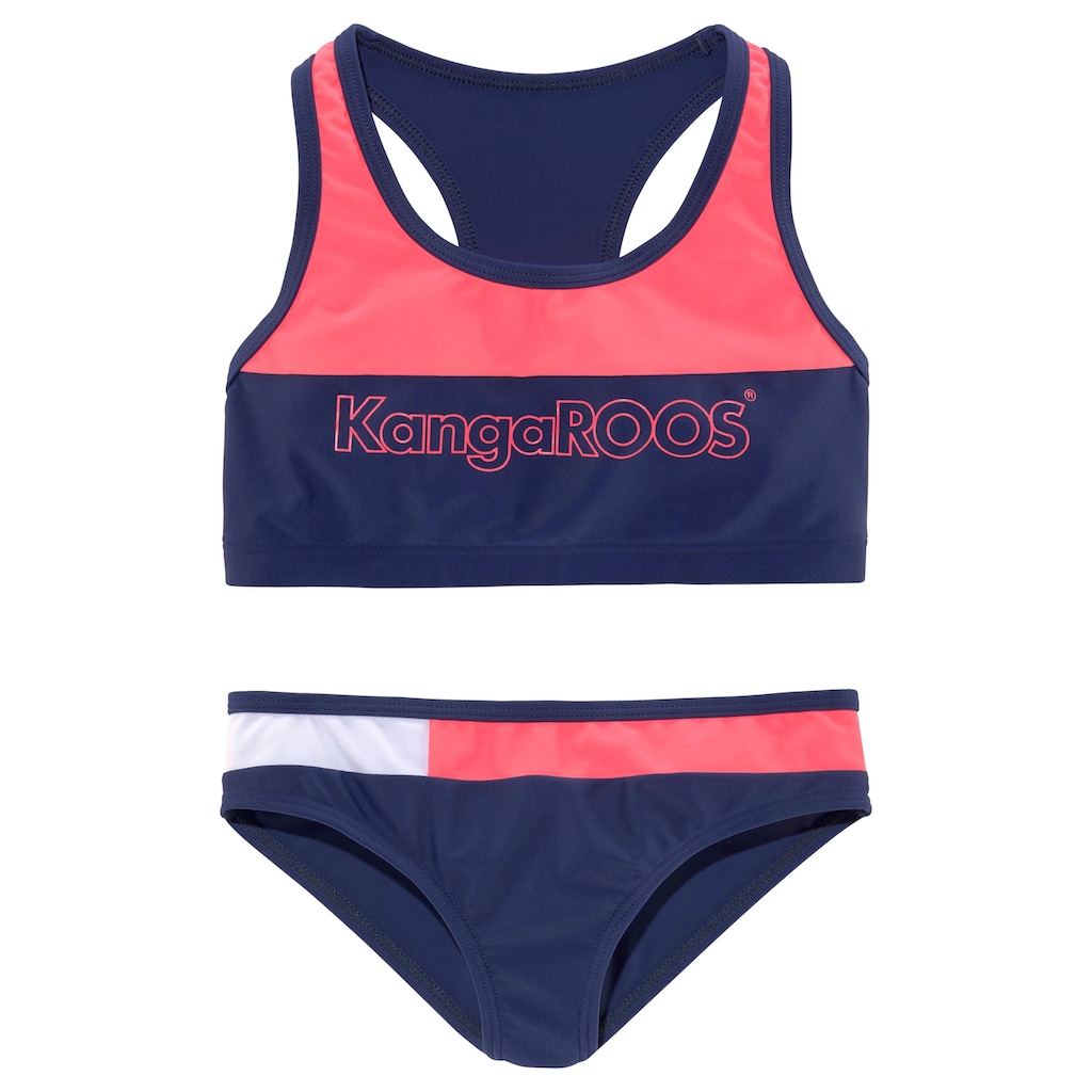 KangaROOS Bustier-Bikini »Energy Kids«, (1 St.), im Colourblocking-Design