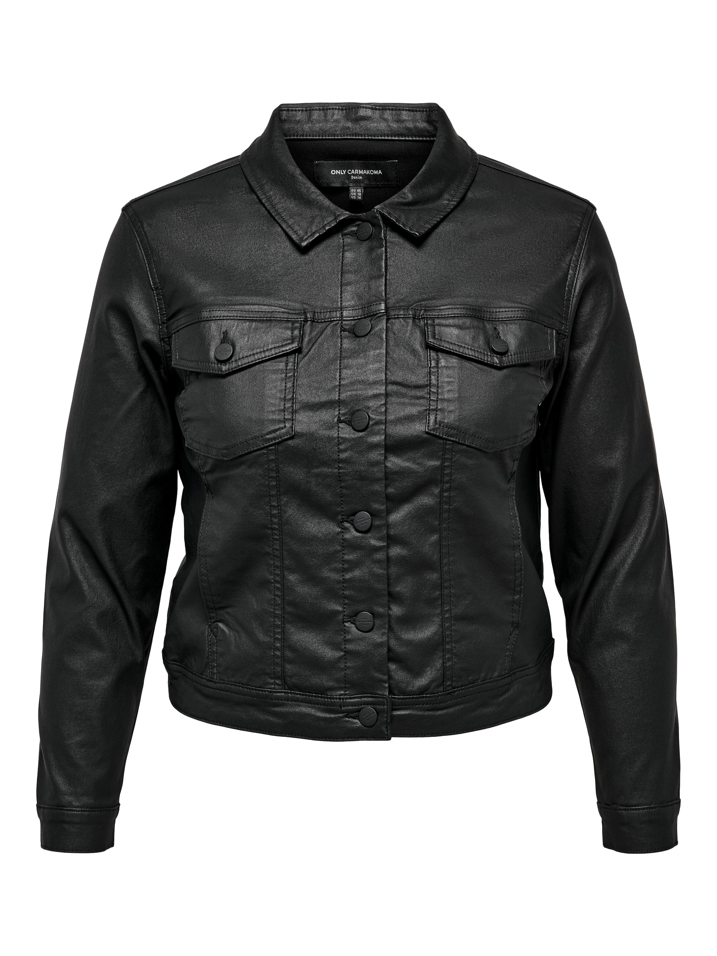 ONLY CARMAKOMA Veste en imitation cuir »CARWESPA LIFE COATED DNM JACKET«
