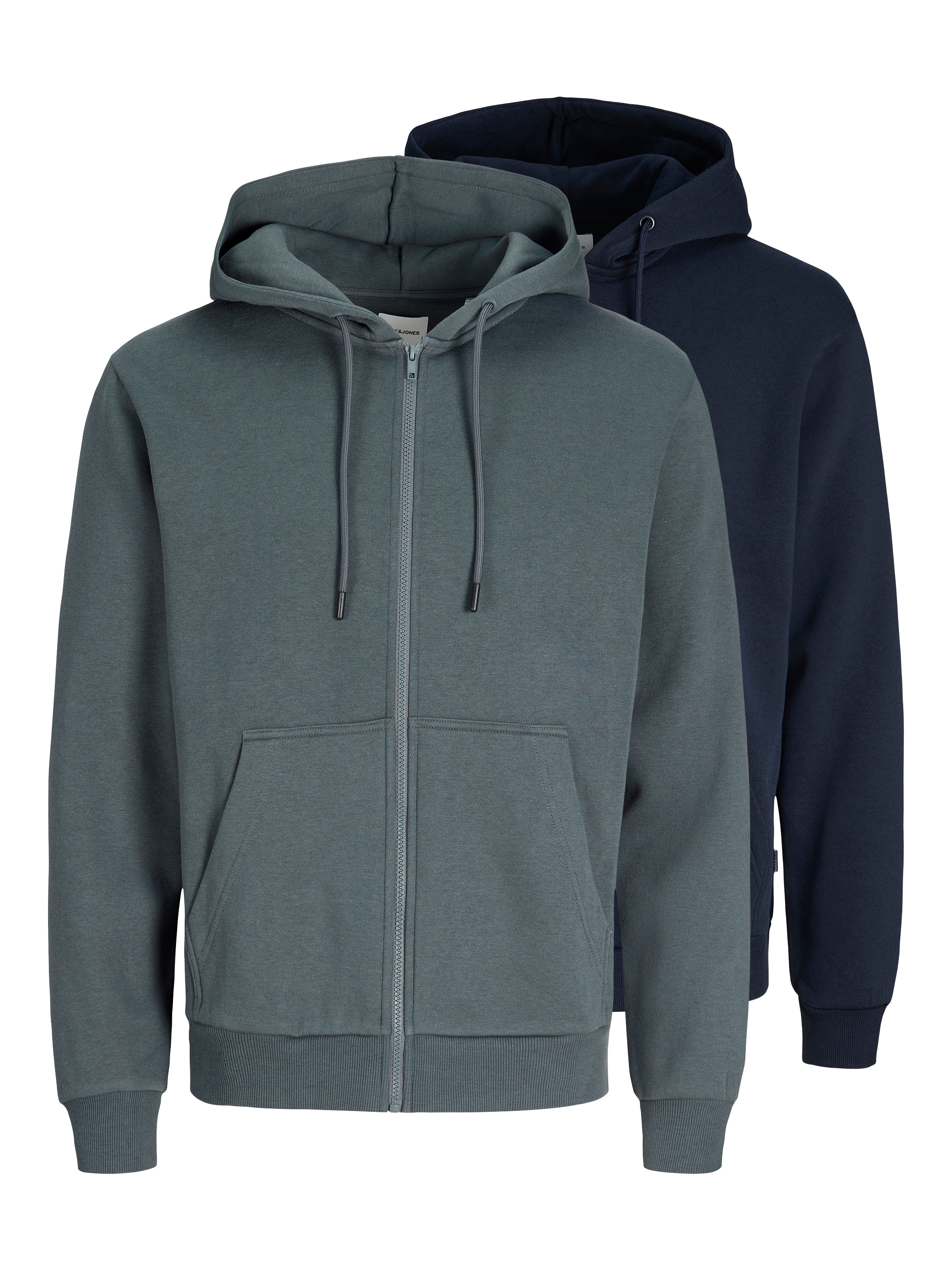 Image of Jack & Jones Kapuzensweatjacke "JJEBRADLEY SWEAT ZIP HOOD 2PK MP" Packung, 2 Materialmix