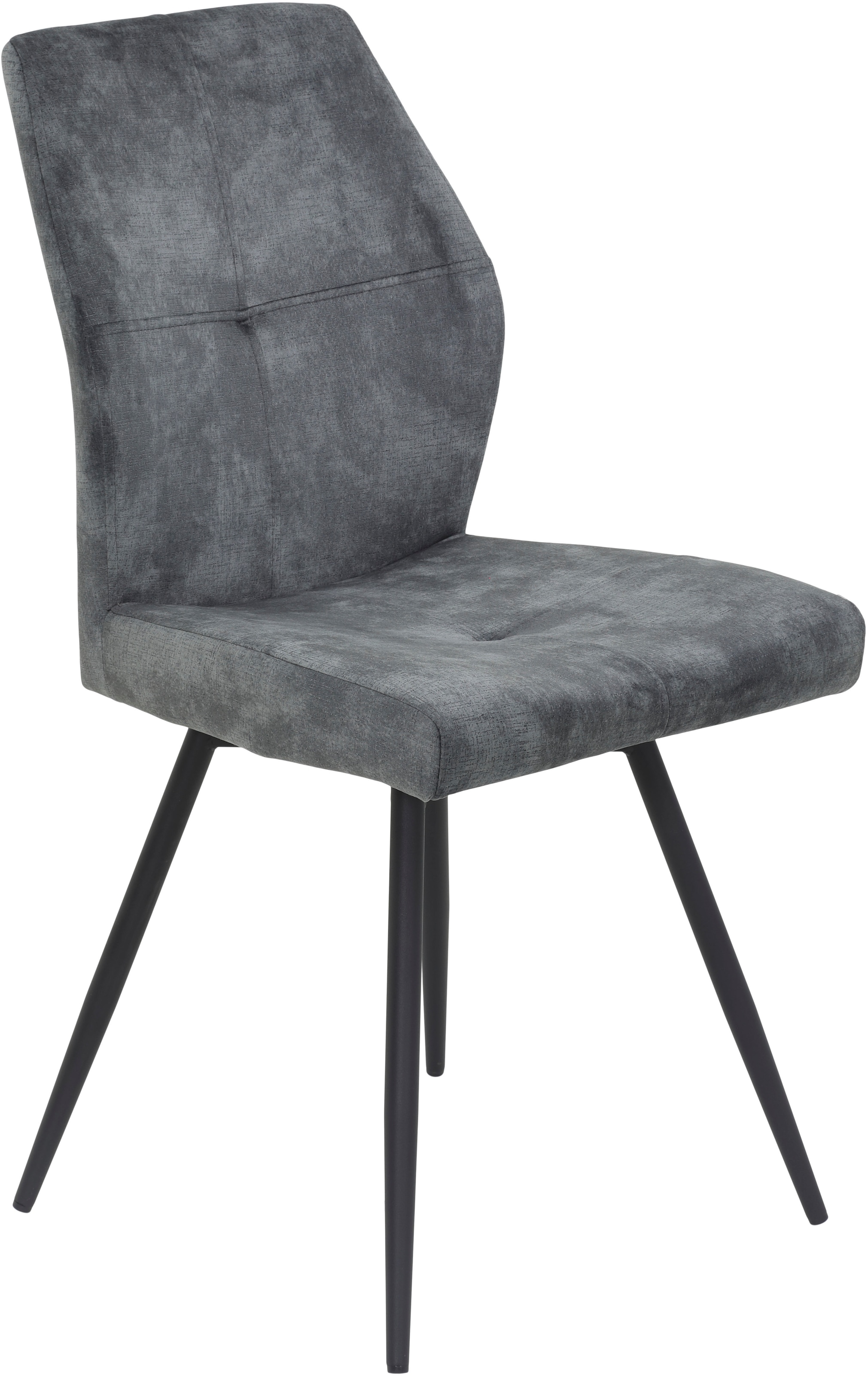 HELA Chaise à 4 pieds »ALLY« (Set) 2 cuis4-Fuss, 360° drehbar, gepolstert, Vintage Velvet mit Steppnähten