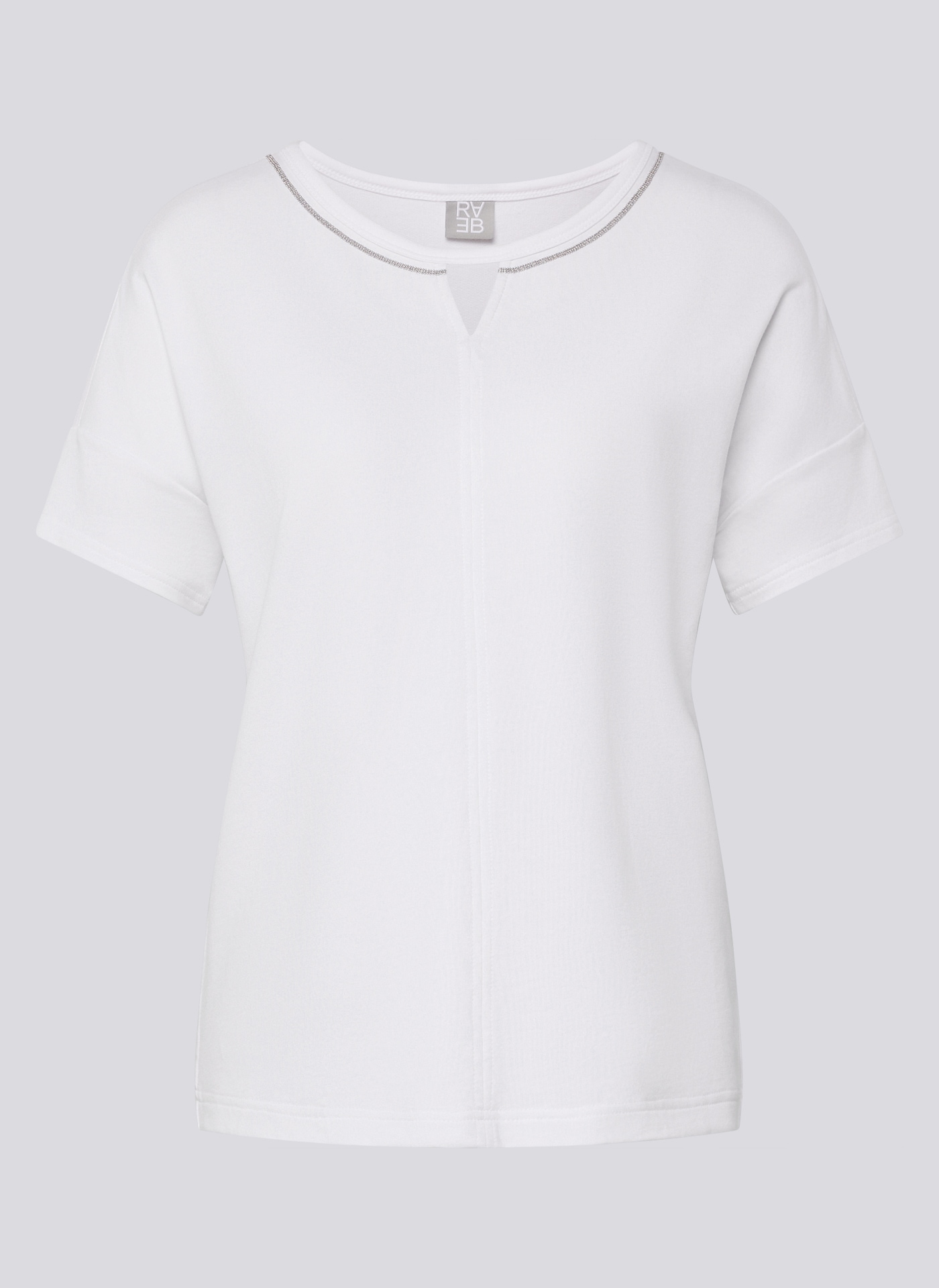 Rabe Kurzarmshirt mit Cut-Out und Glitzer-Detail