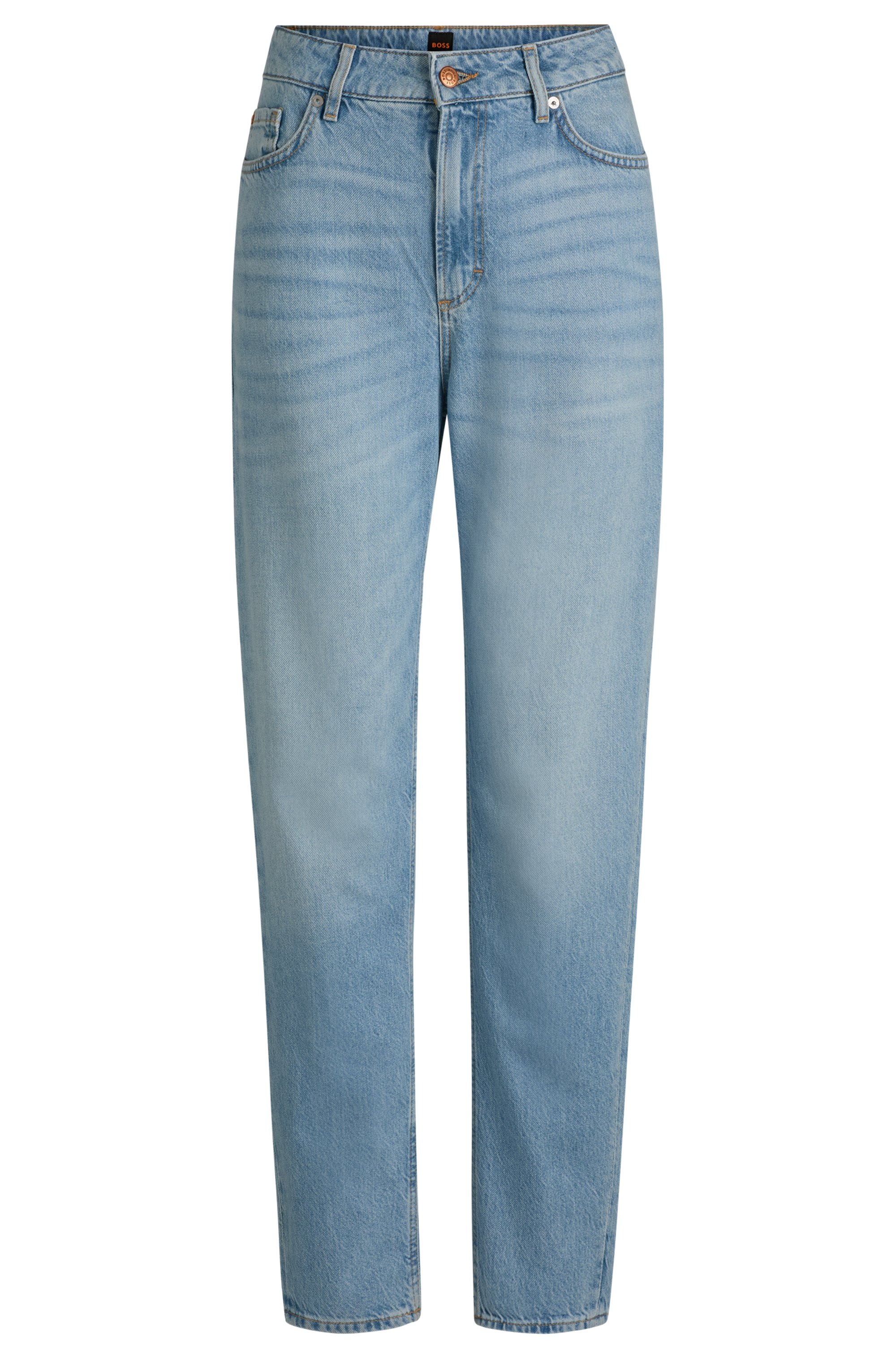 BOSS ORANGE Straight-Jeans »Ruth High Rise, High Waist Premium Damenmode«, mit Logoschriftzug, Five-Pocket-Style, gerade Form