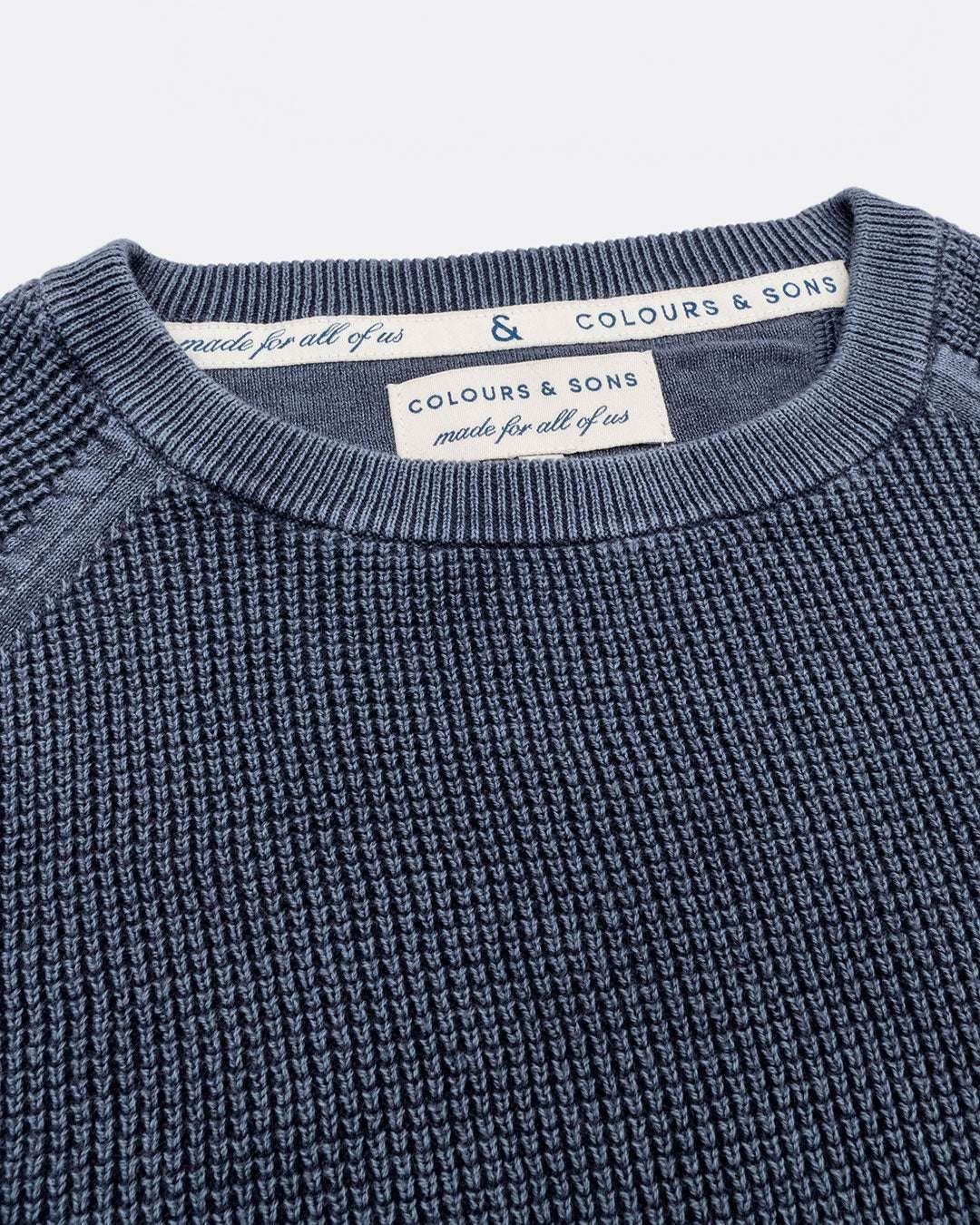 colours & sons Strickpullover »colours & sons Pullover Roundneck-Washed«