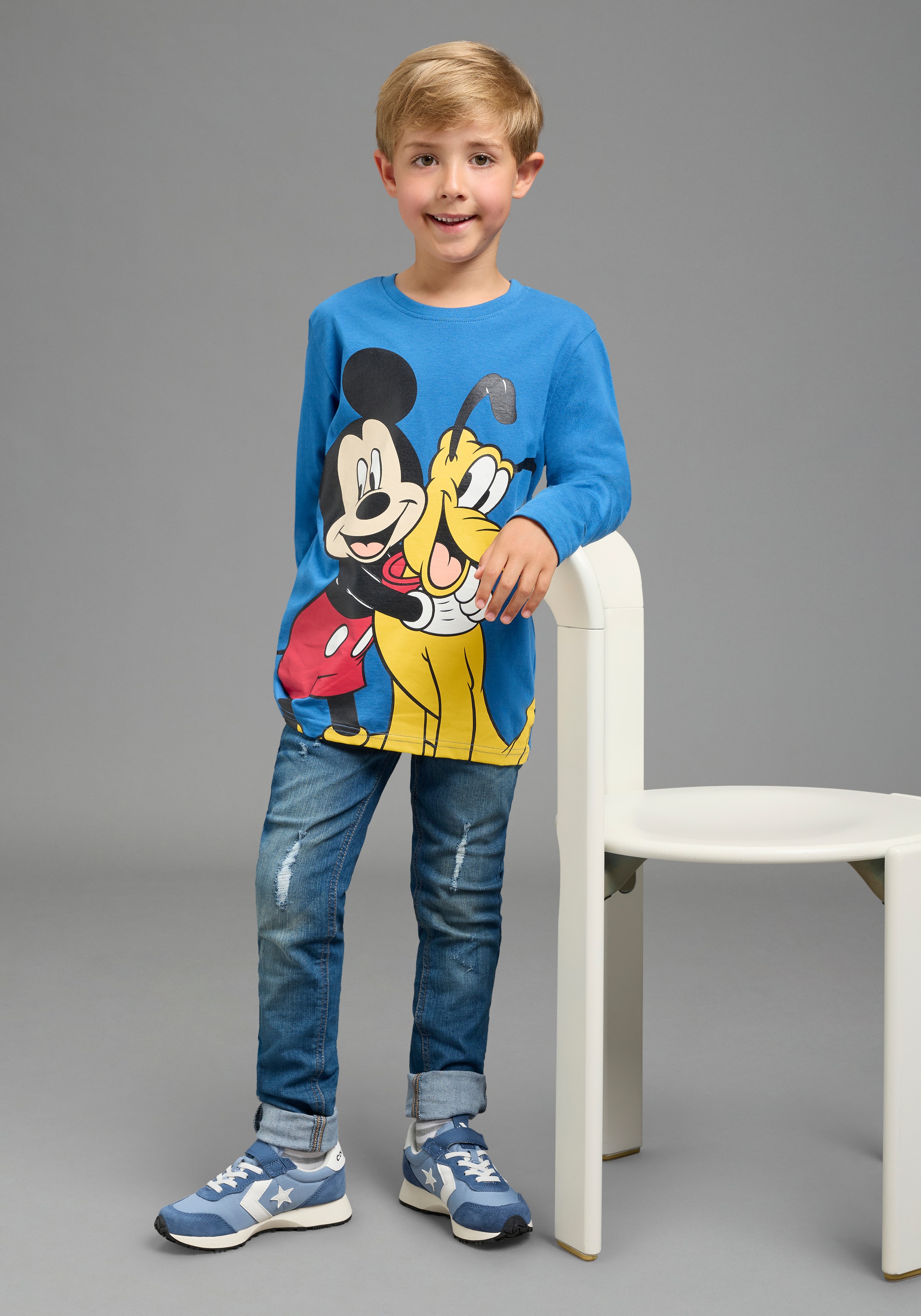 KIDSWORLD T-shirt à manches longues »Mickey&Goofy Shirt, Disney« T-shirt Disney, manches longues, aspect imprimé, pour enfants