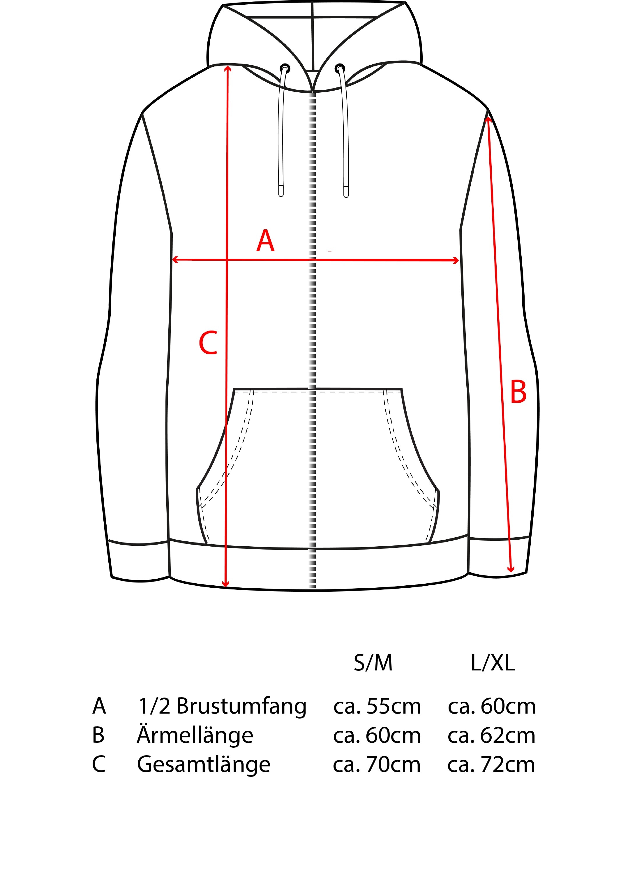 Zwillingsherz Sweat à capuche »"Alissa"« mit SMILE, gesticktem Herz am Arm und Reissverschluss