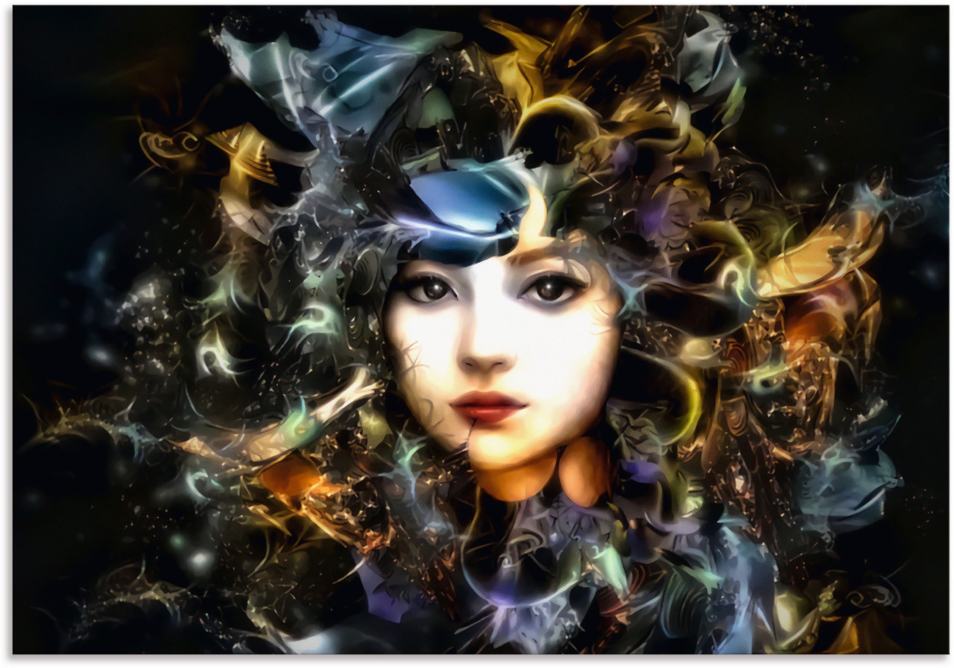 Image of Artland Wandbild »Glamouröses Mädchen«, Portrait, (1 St.), in vielen Grössen & Produktarten - Alubild / Outdoorbild für den Aussenbereich, Leinwandbild, Poster, Wandaufkleber / Wandtattoo auch für Badezimmer geeignet bei Ackermann Versand Schweiz