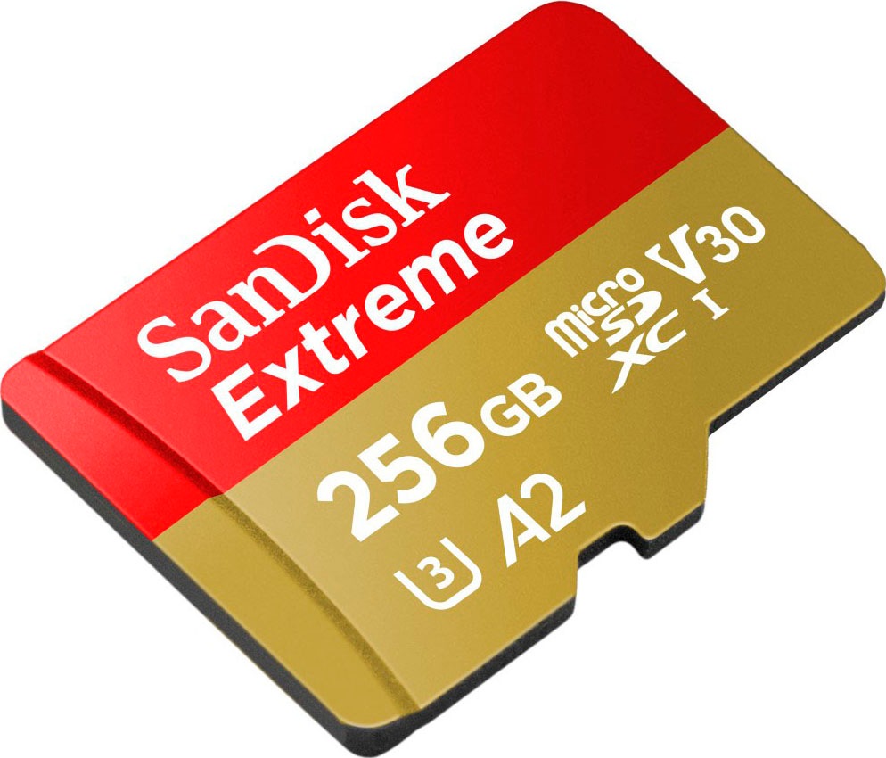 Sandisk Speicherkarte »Extreme® microSDXC™-UHS-I-Karte«, (Video Speed Class 30 (V30)/UHS Speed Class 3 (U3) 190 MB/s Lesegeschwindigkeit)