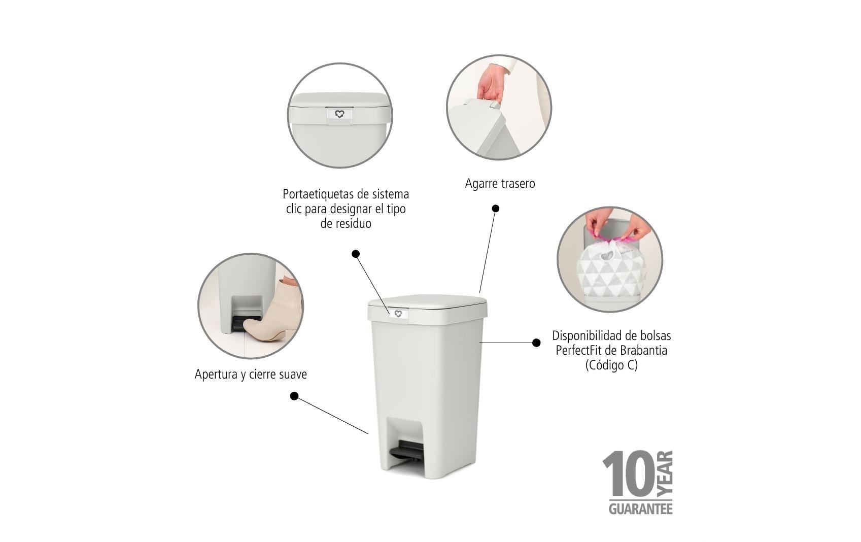 Brabantia Mülleimer »StepUp 10 l«, 1 Behälter