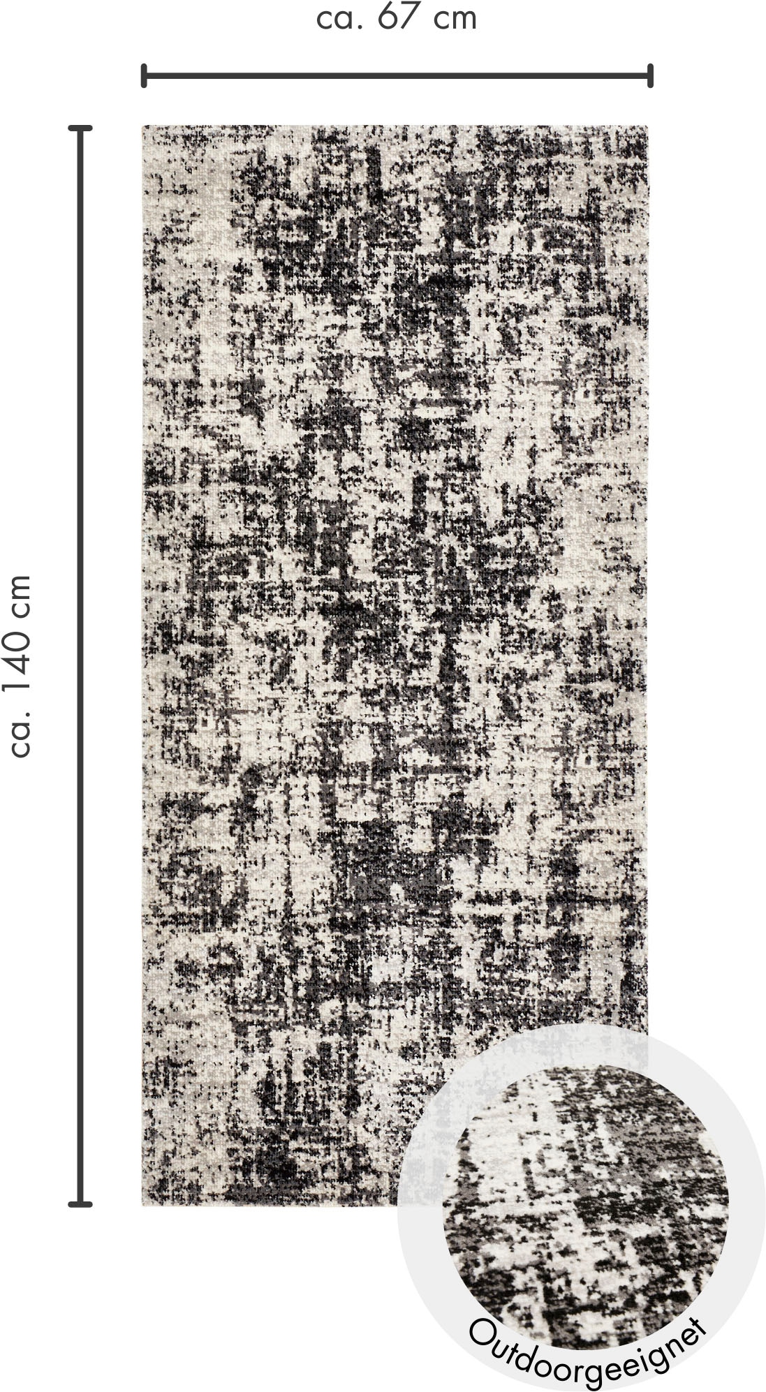 Andiamo Teppich »Colore«, rechteckig, 5 mm Höhe, verschieden Designs, In- und Outdoor geeignet, Wohnzimmer