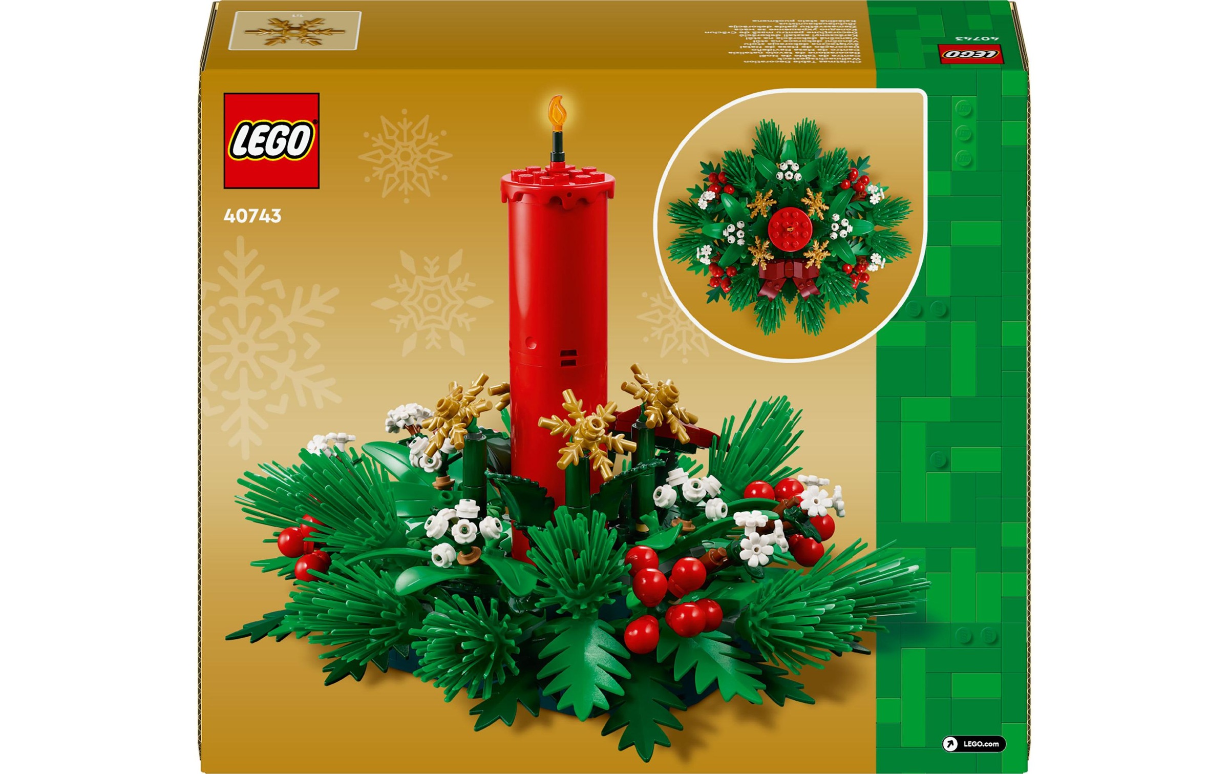 LEGO® Konstruktionsspielsteine »Saisonal Weihnachtsgesteck 40743«