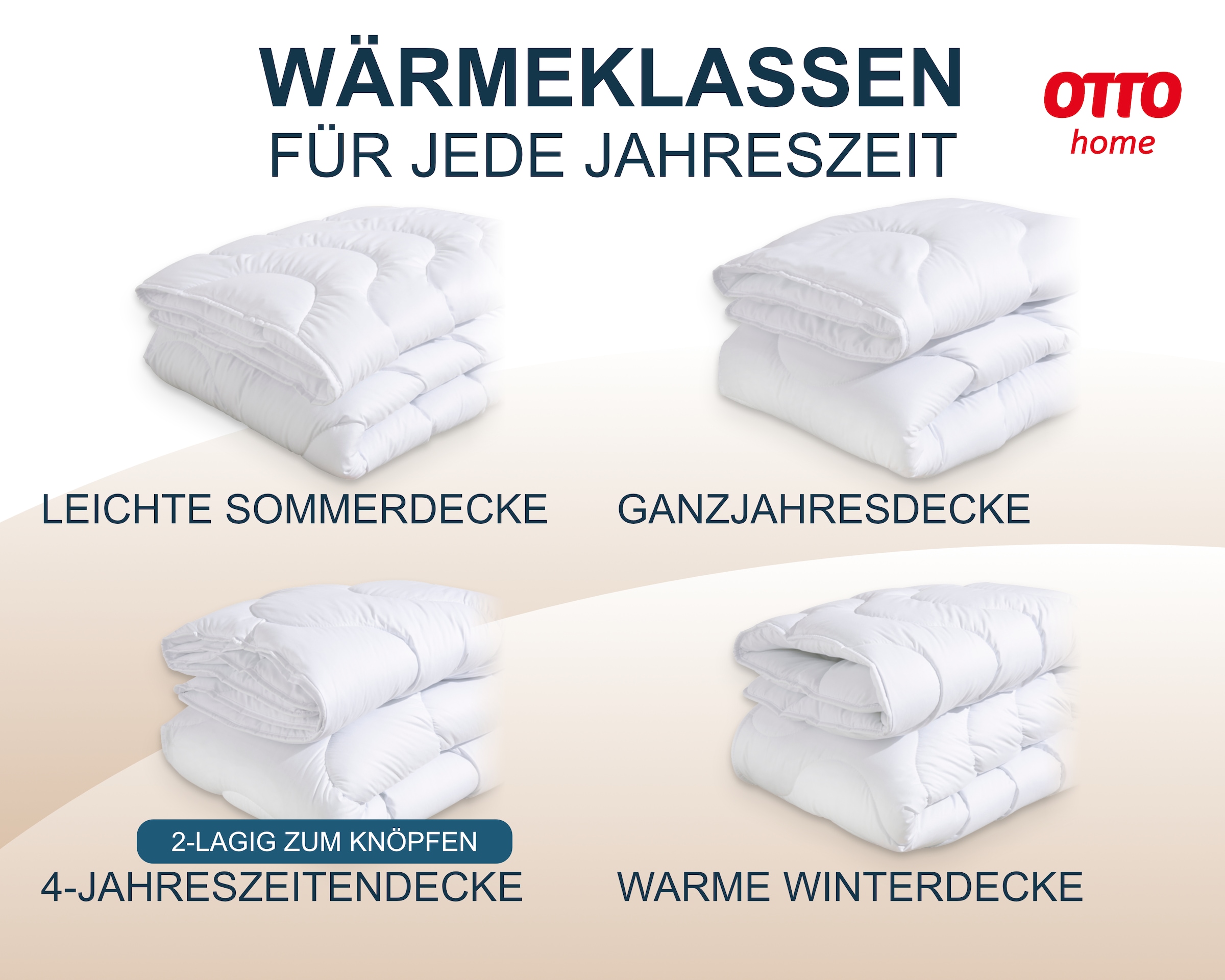 GOODproduct Couette microfibre + oreiller microfibre »Mailo, Bettdecke 135x200 cm, 155x220 cm« 2-tlg., Set mit Kissen 80x80 cm, Sommer, Winter