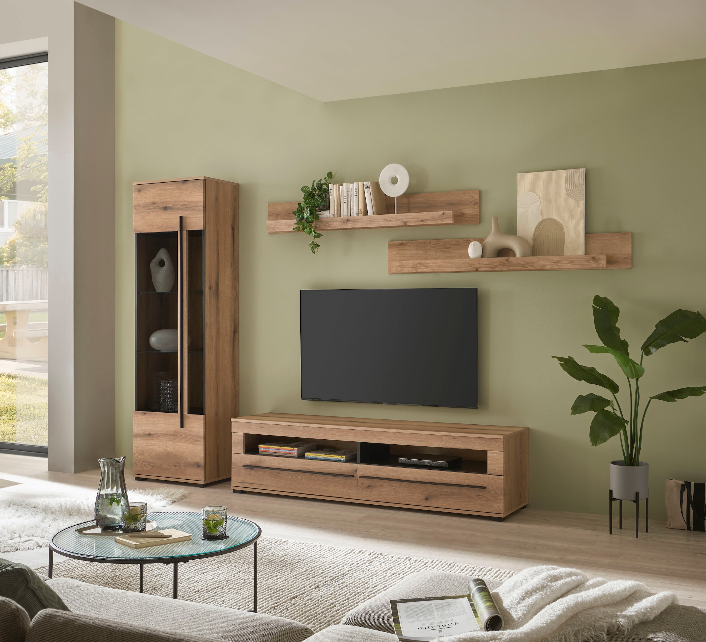 INOSIGN Wandboard »Cantara, modernes Wandregal, Hängeregal mit Ablagefach«, vielseitig einsetzbar, in Eiche Evoke oder weiss erhältlich