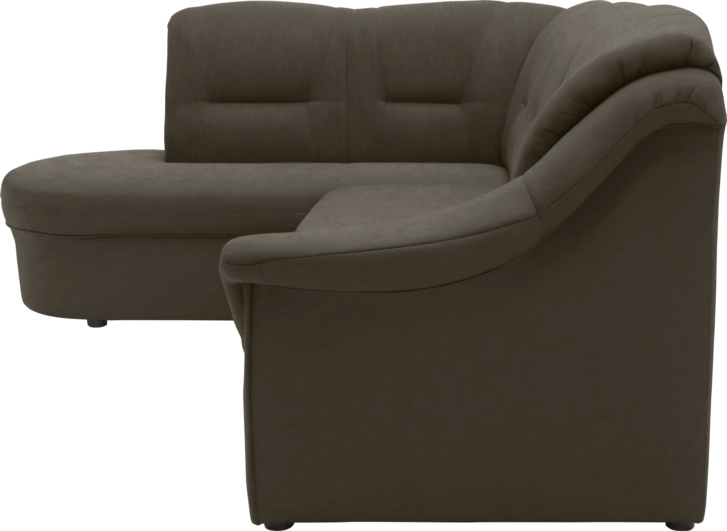 DOMO collection Ecksofa »Faenza für kleine Räume, Stellmasse 232,176cm, komfortabel, L-Form«, mit Ottomane, zeitlos, elegante Armlehnen, wahlweise mit Bettfunktion