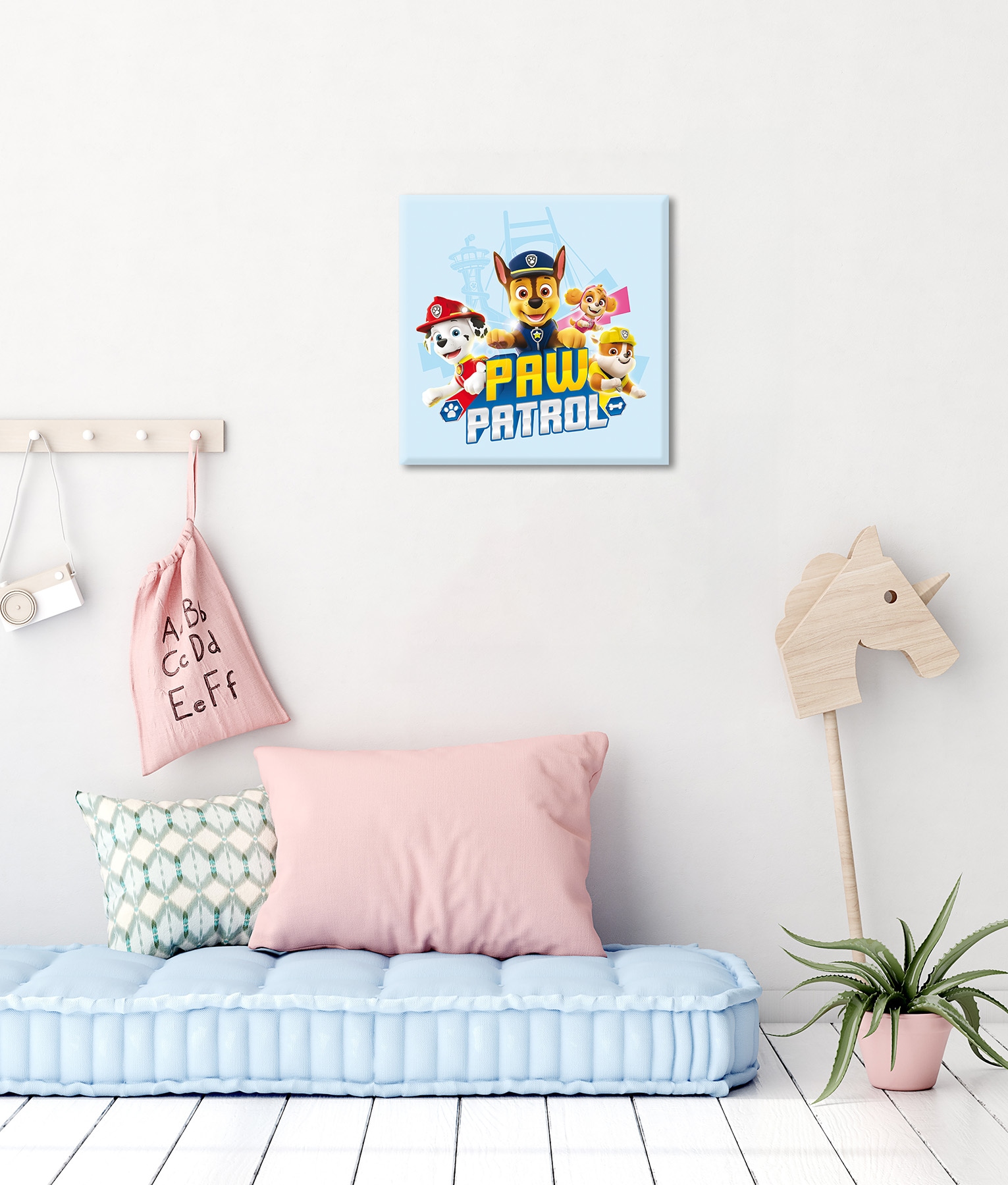 Bönninghoff Tableau sur toile »Wandbild PAW PATROL 35x35 cm – Leinwandbild Keilrahmen Deko modern« Chiens | Paw Patrol 1 cuis tlg. tendu sur châssis