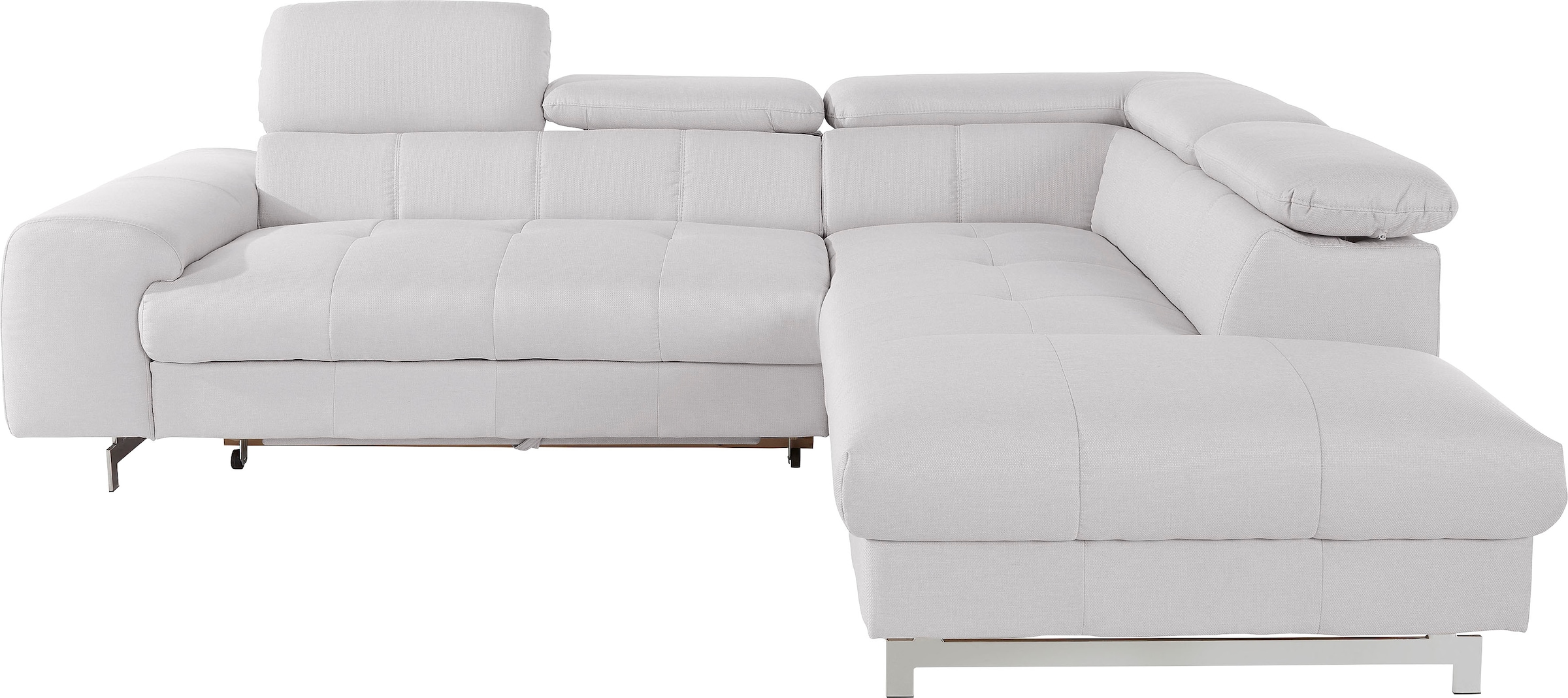 COTTA Polstergarnitur »Chef«, (Set, 2 tlg.), bestehend aus Ecksofa und Hocker, mit Kopfteilverstellung