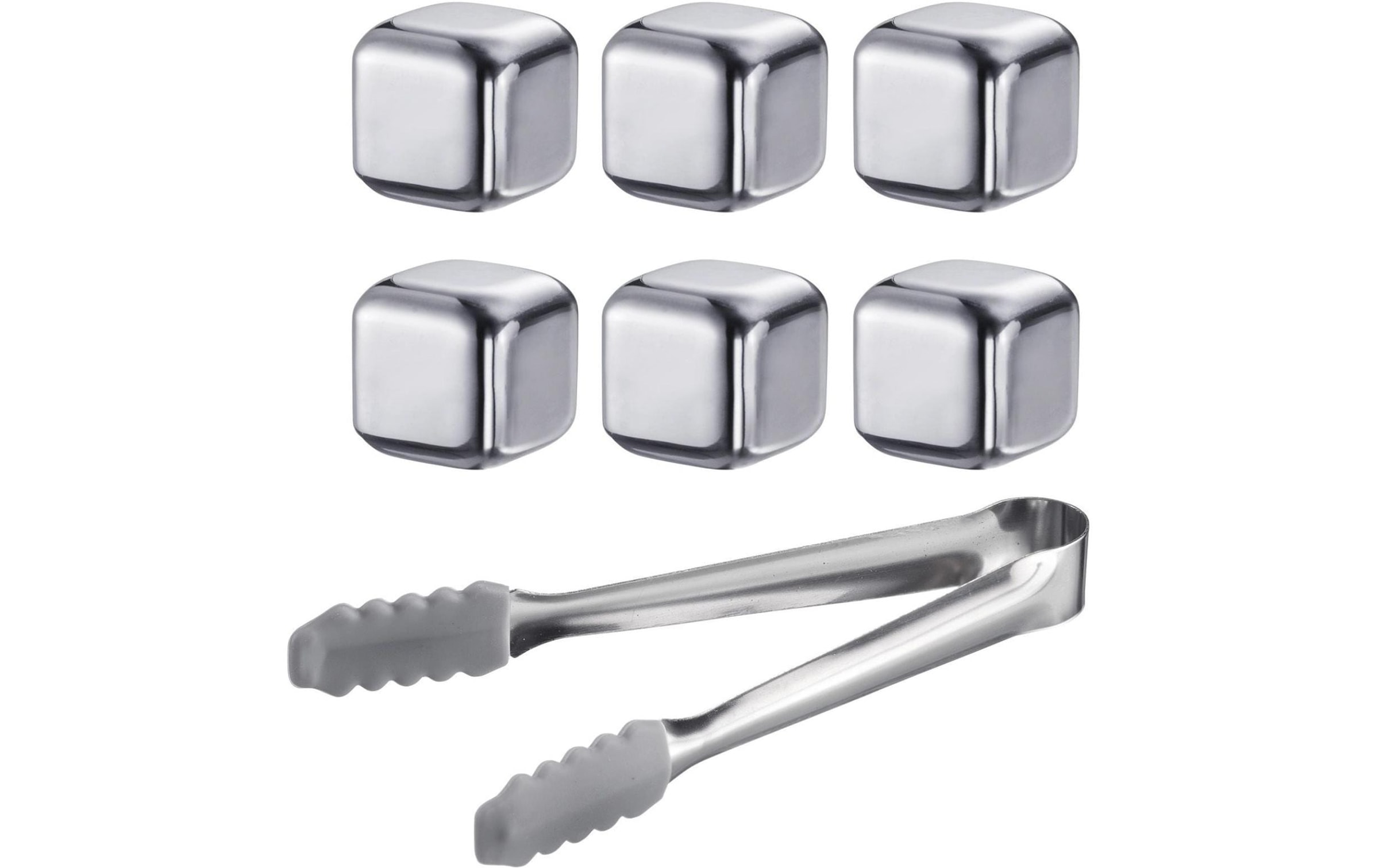 WESTMARK Bac à glaçons »7 tlg. Set Eiswürfel mit Zange Cosmo 7-teilig« ensemble de 7 pièces de glaçons réutilisables en acier inoxydable