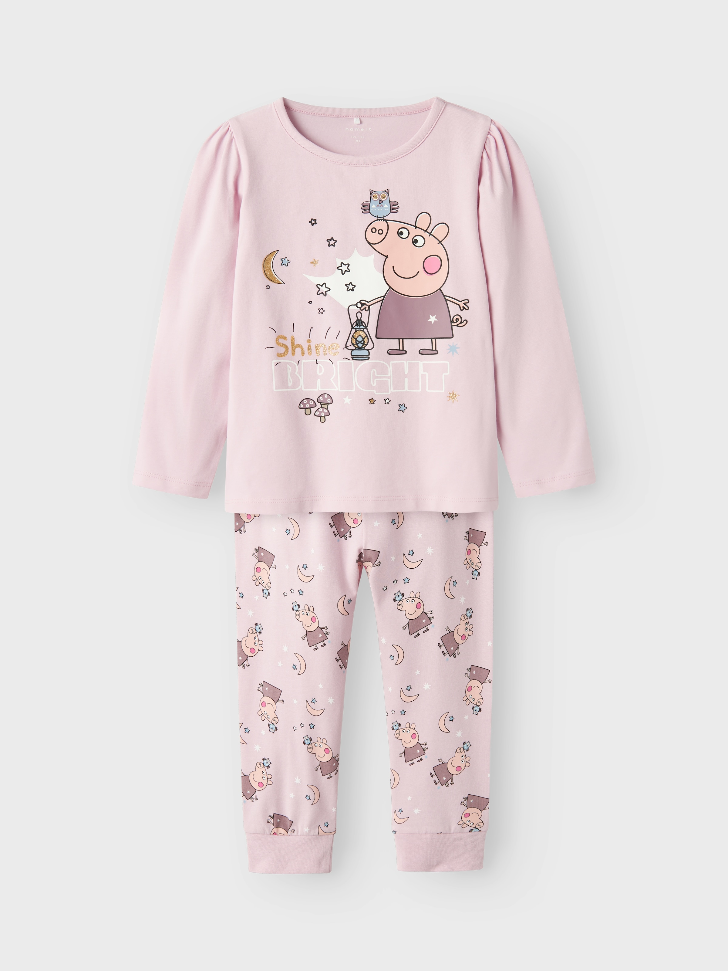 Name It Schlafanzug »NMFDYRIS PEPPA LS NIGHTSET NOOS CPLG«, (Set, 2 tlg.), mit Peppa Wutz Druck