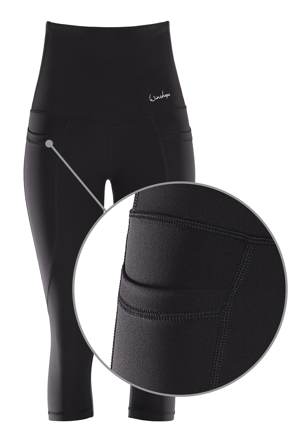Comfort Waist »¾-Functional mit High ♕ Winshape Leggings Taschen HWL215C«, praktischen auf versandkostenfrei