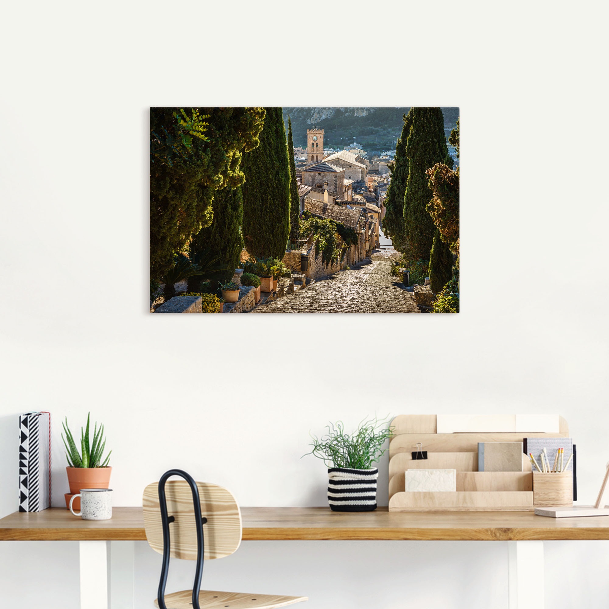 Artland Wandbild »Blick vom Kalvarienberg auf Pollenca«, Mallorca, (1 St.), als Alubild, Outdoorbild, Leinwandbild in verschied. Grössen