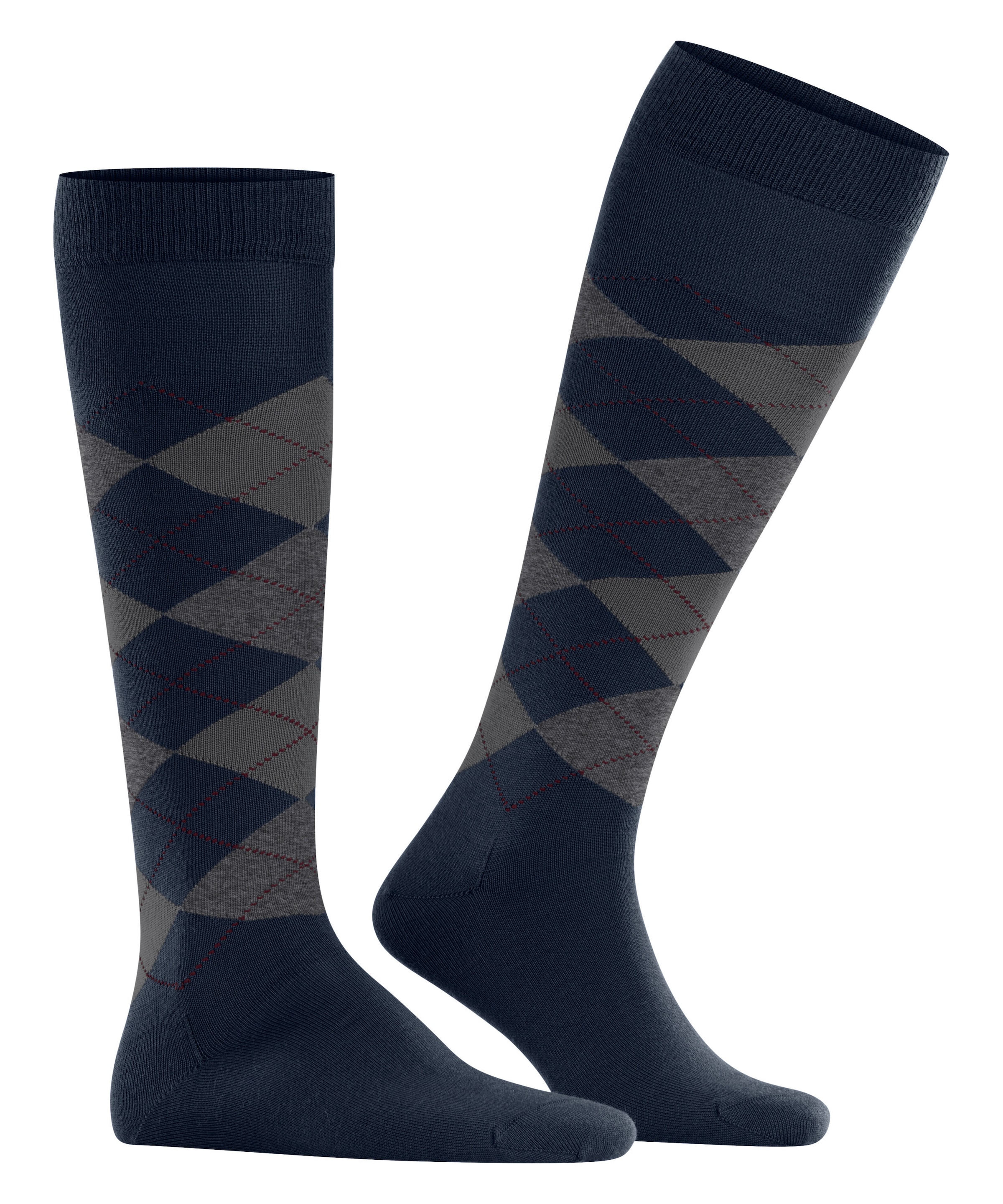 Burlington Mi-bas »Edinburgh« Taille unique 40-46, mélange de laine chaud, motif argyle