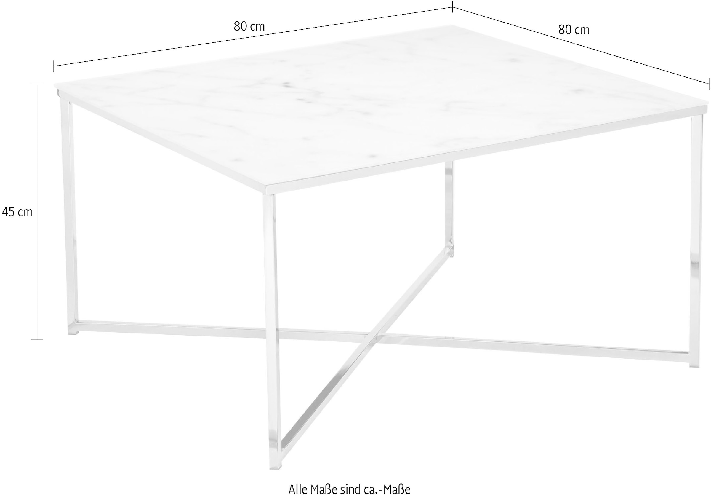 SalesFever Couchtisch, Tischplatte in Marmoroptik