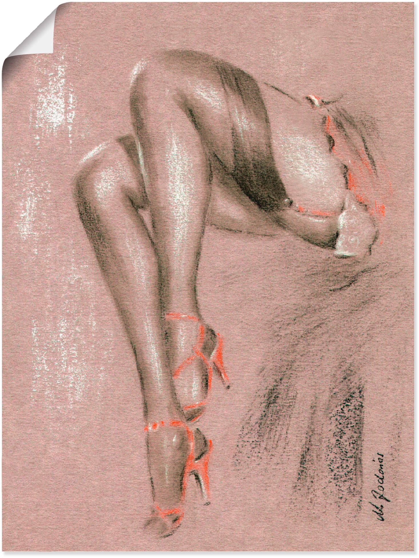 Wandbild »Erotisches in High Heels«, Frau, (1 St.), als Leinwandbild, Poster in...