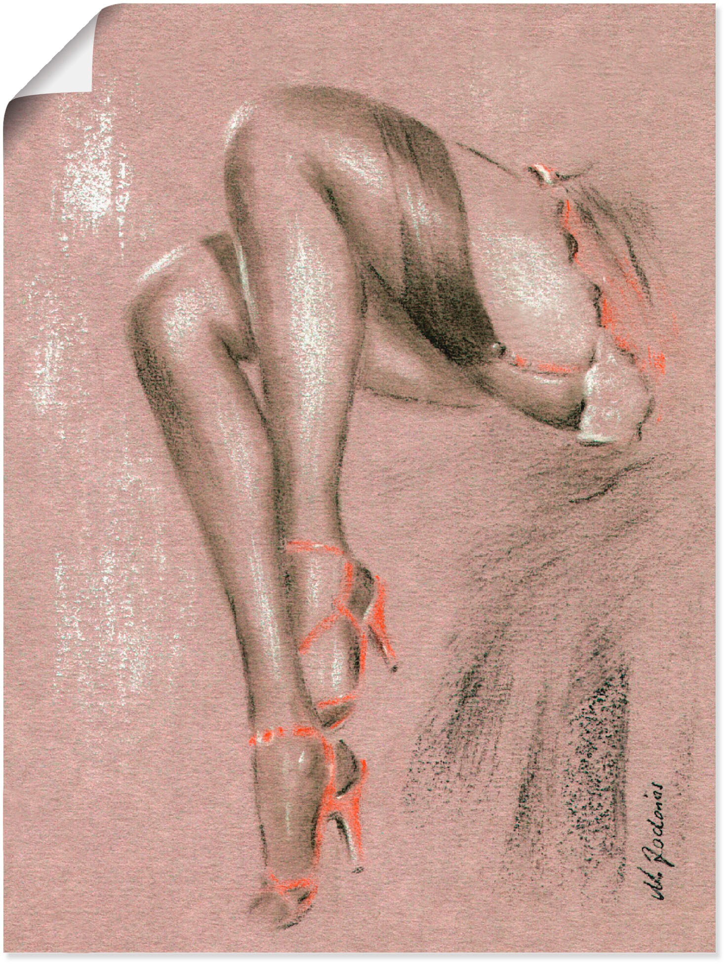 Image of Artland Wandbild "Erotisches in High Heels" Frau 1 Stk. tlg. als Leinwandbild, Poster in verschied. Grössen