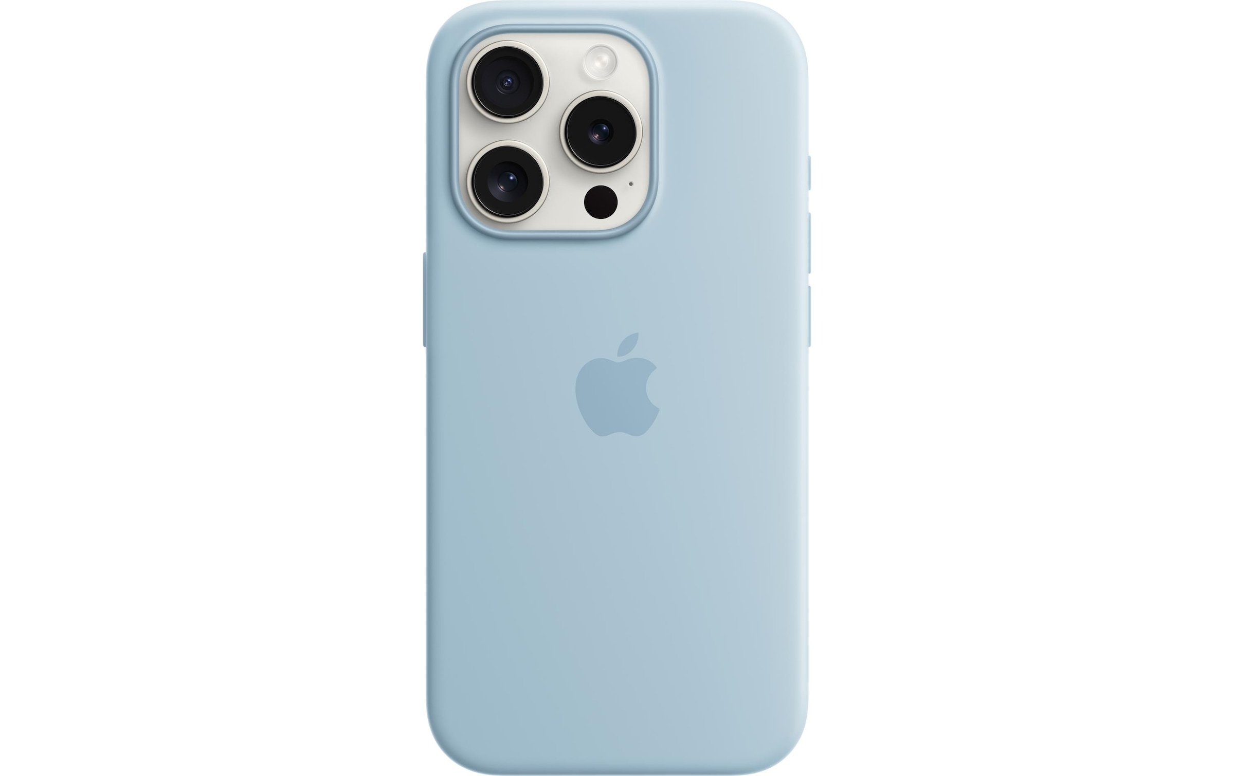 Apple Smartphone Silikon Case mit MagSafe, iPhone 15 Pro, Hellblau