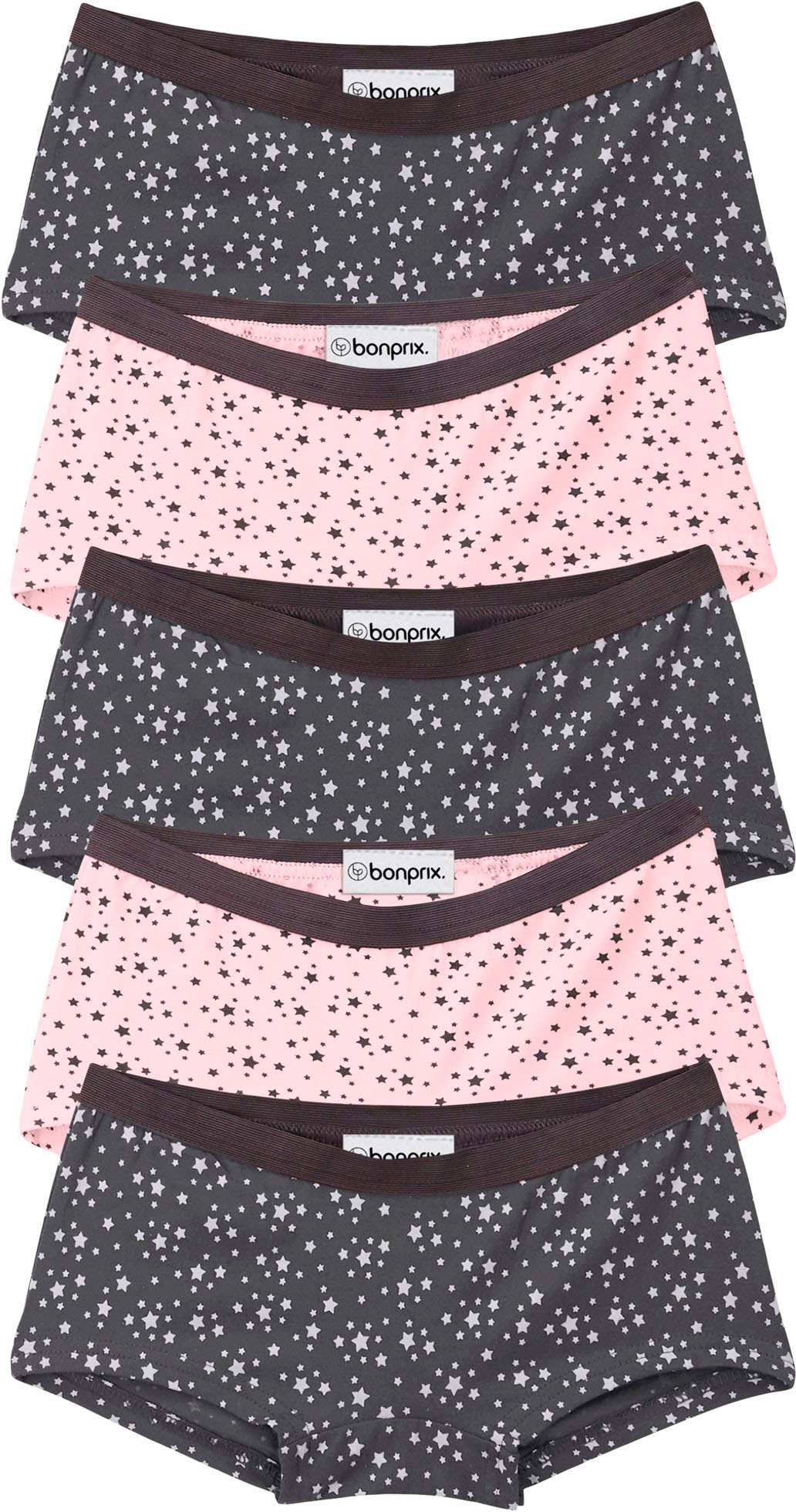 Image of bonprix Panty Packung, 5 Stk. im 5er-Set, aus Baumwolle und Elasthan, körpernahe Passform