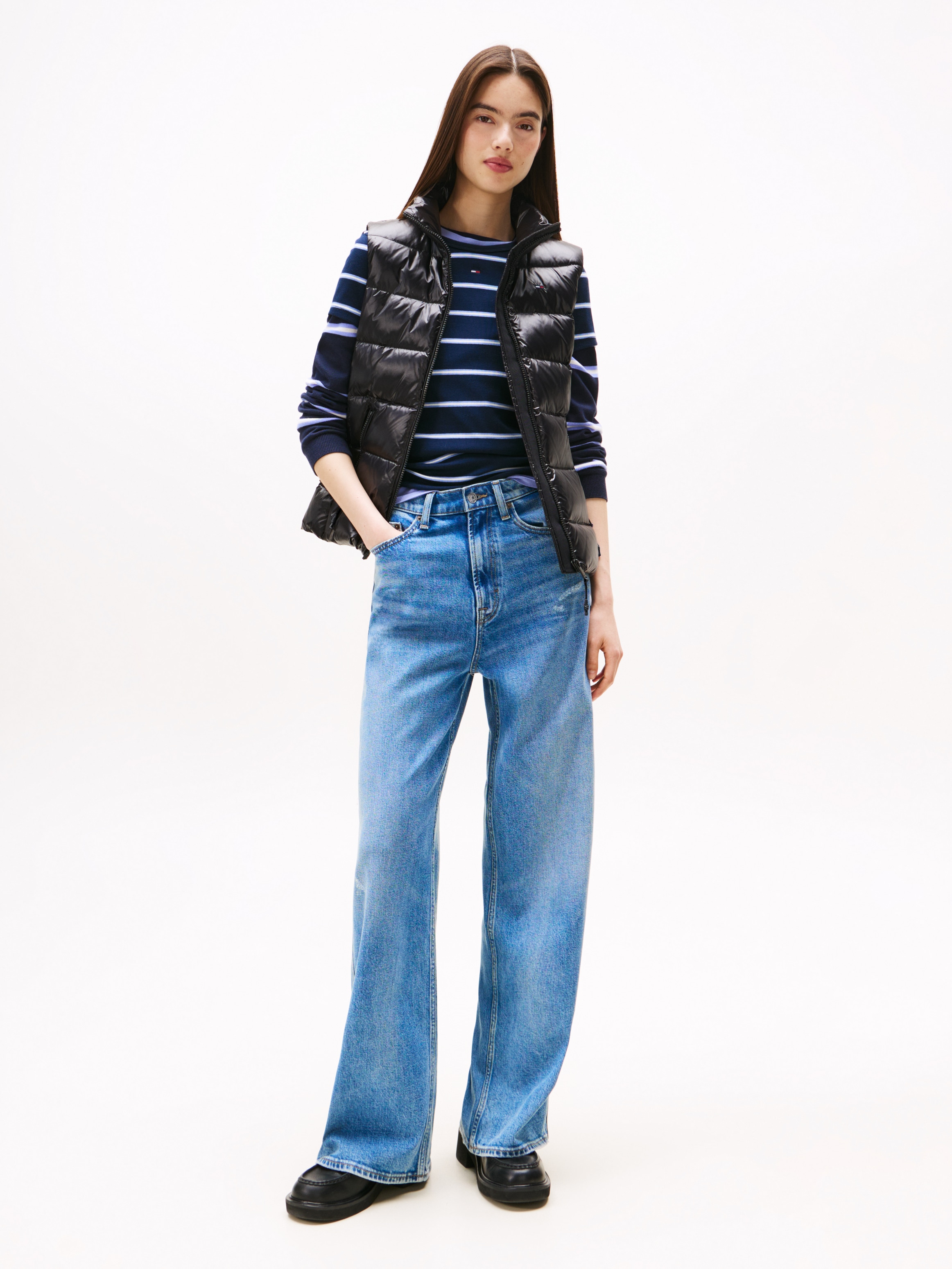 Tommy Jeans Steppweste »TJW SLIM ZIP PRINT DOWN VEST«