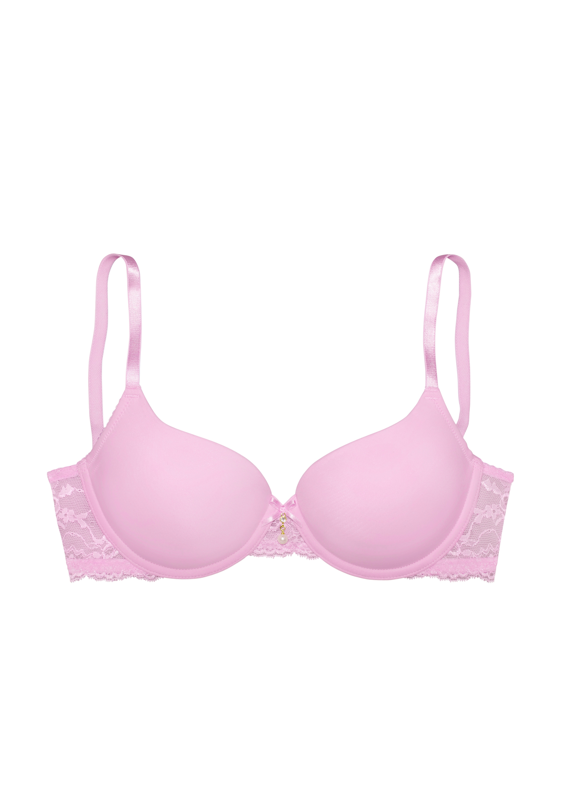 LASCANA Soutiens-gorge moulés »Nina Dessous« mit Bügel, mit nahtlosen Cups und Spitze seitlich, Dessous