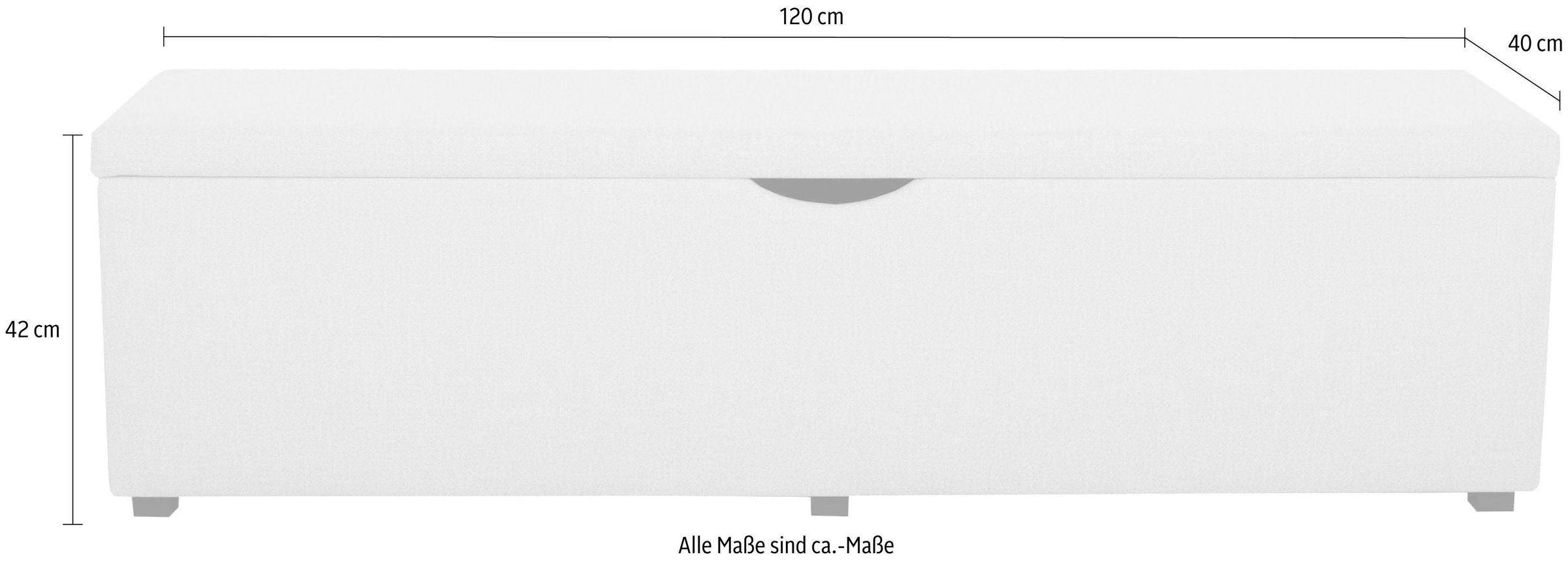 Home affaire Banc à tabouret »Standard« Breite 120cm oder 160cm, auch als Garderobenbank oder Bettbank