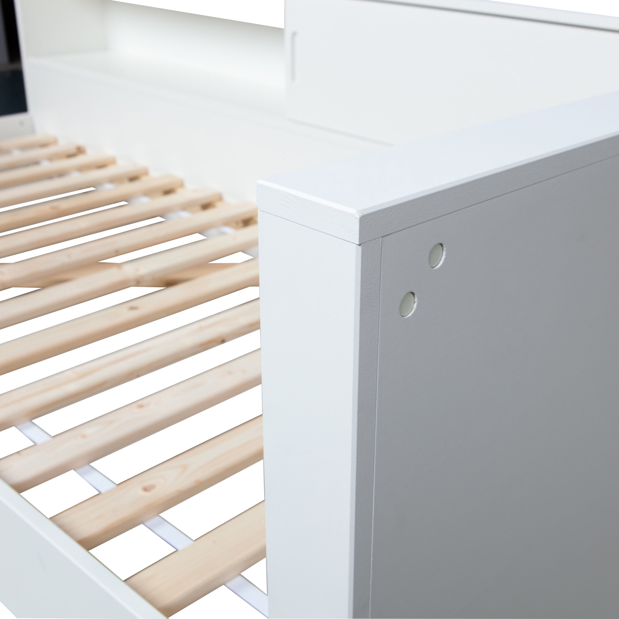 WOOOD Lit de rangement »Connect FSC®-Kiefernholz mit Schiebetür und Stauraum 213x118x60 cm« Facile à monter, dimension du matelas 90x200 cm, entretien facile