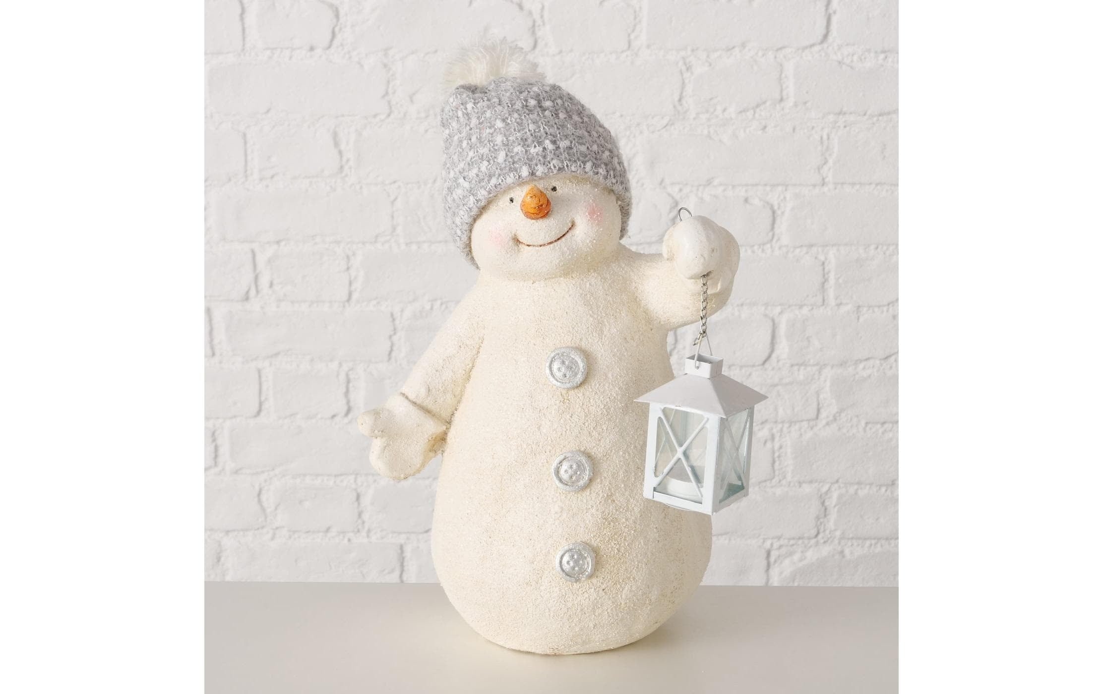 BOLTZE Weihnachtsfigur »Schneemann Harro Kunststoff, 30 x 42 cm«