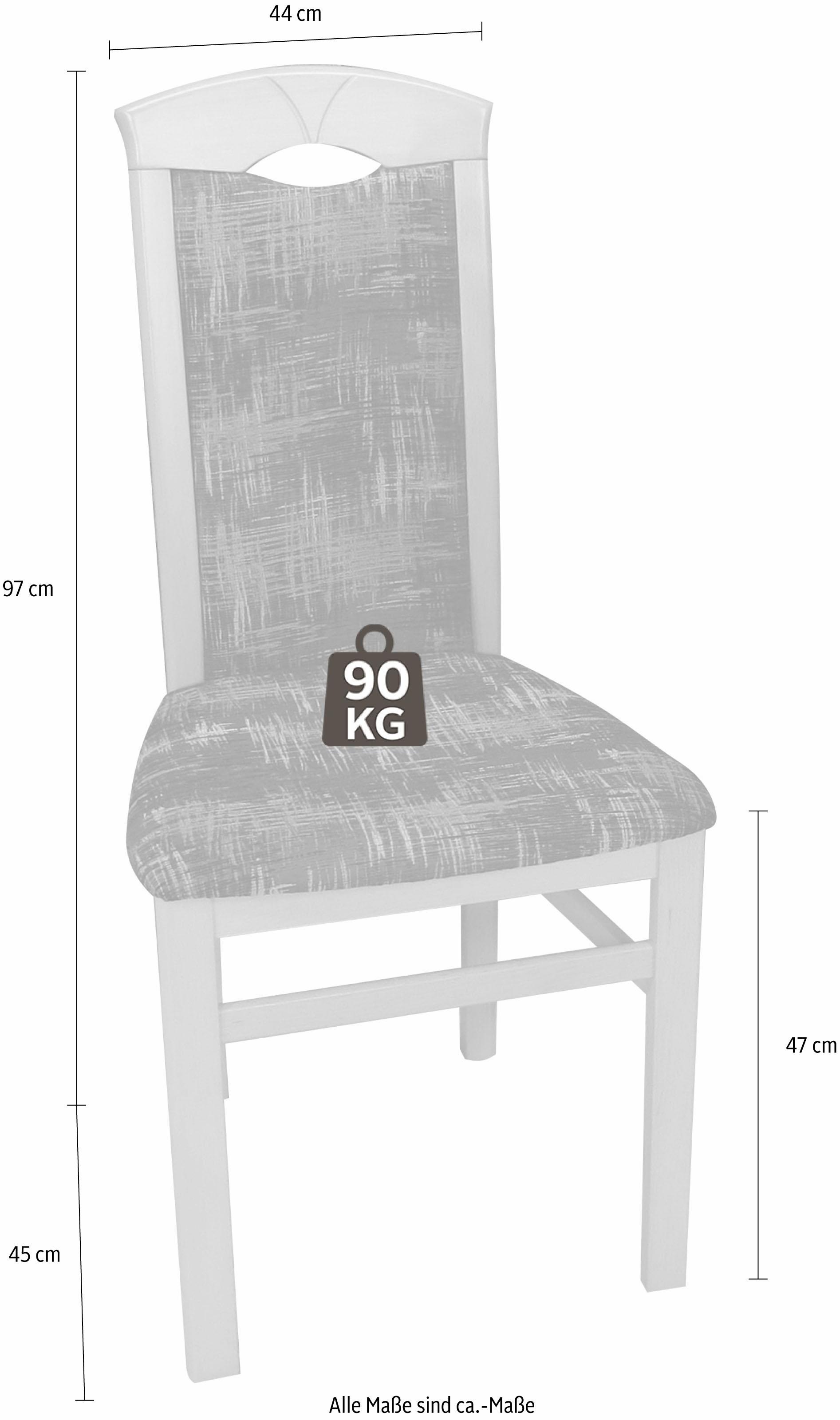 Home affaire 4-Fussstuhl, (Set), 2 St., Struktur