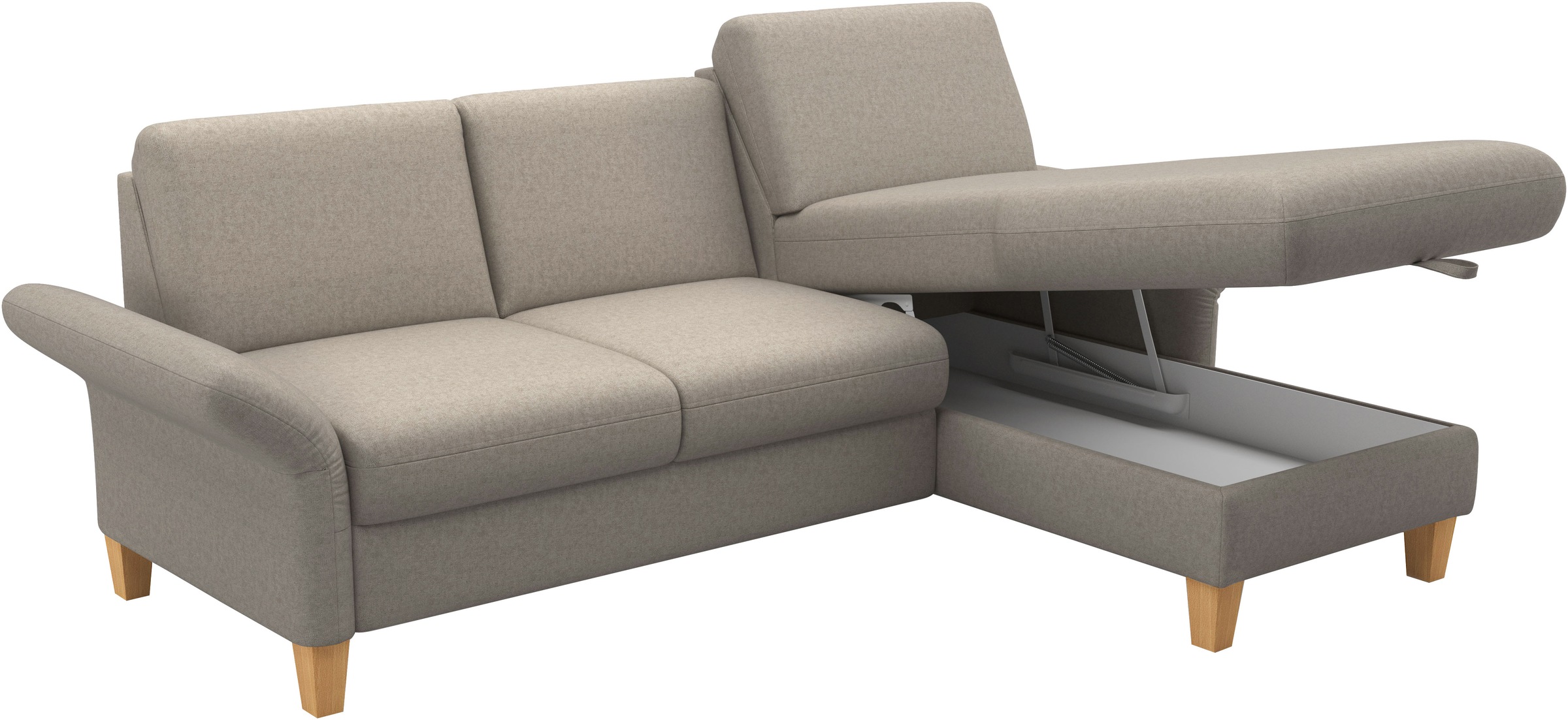 Home affaire Ecksofa »Rochelle, L-Form«, wahlweise mit Armteilverstellung, Bettfunktion und Bettkasten