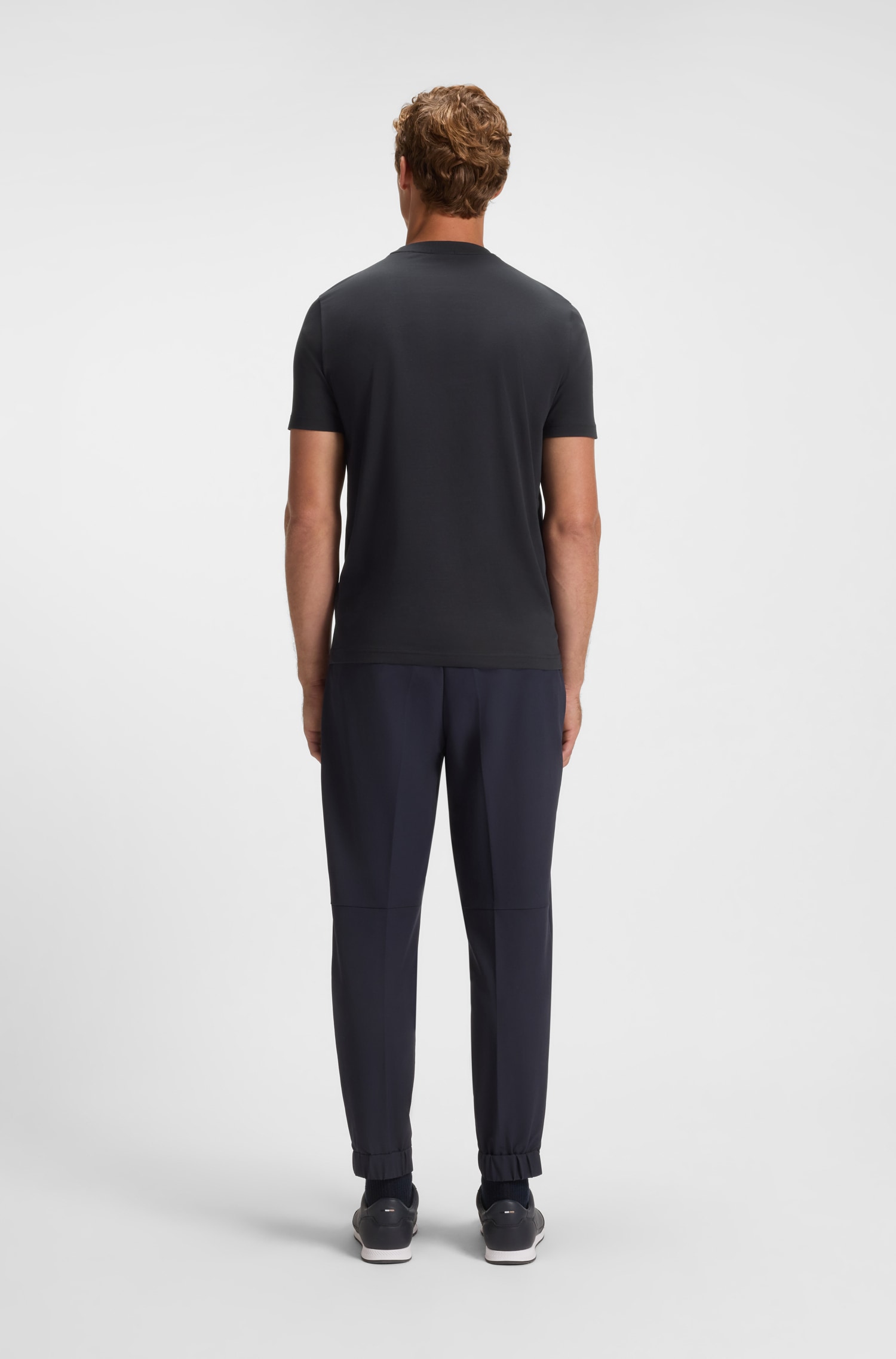 BOSS GREEN Rundhalsshirt »Tee« mit gummiertem Kontrast-Logo