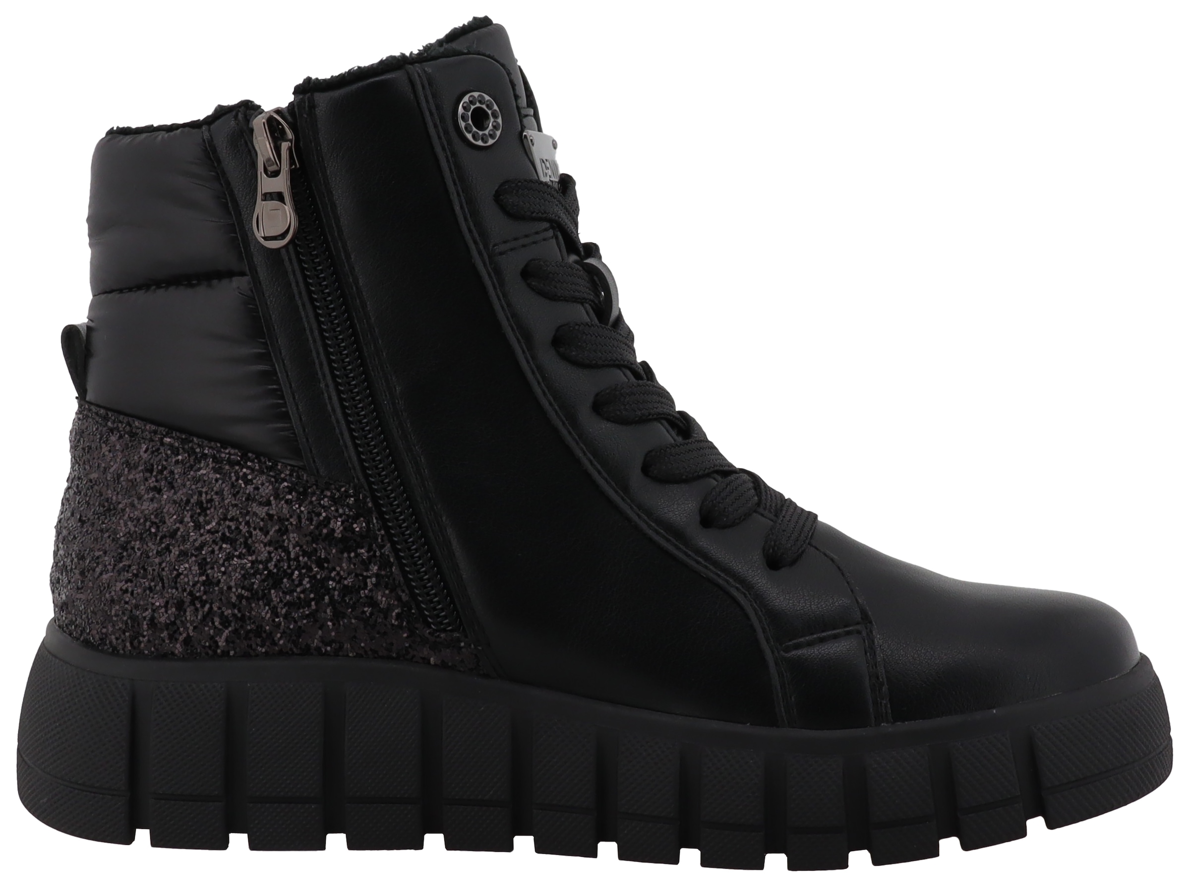 TOM TAILOR Schnürboots, Keilstiefelette, Plateauboots mit Reissverschluss