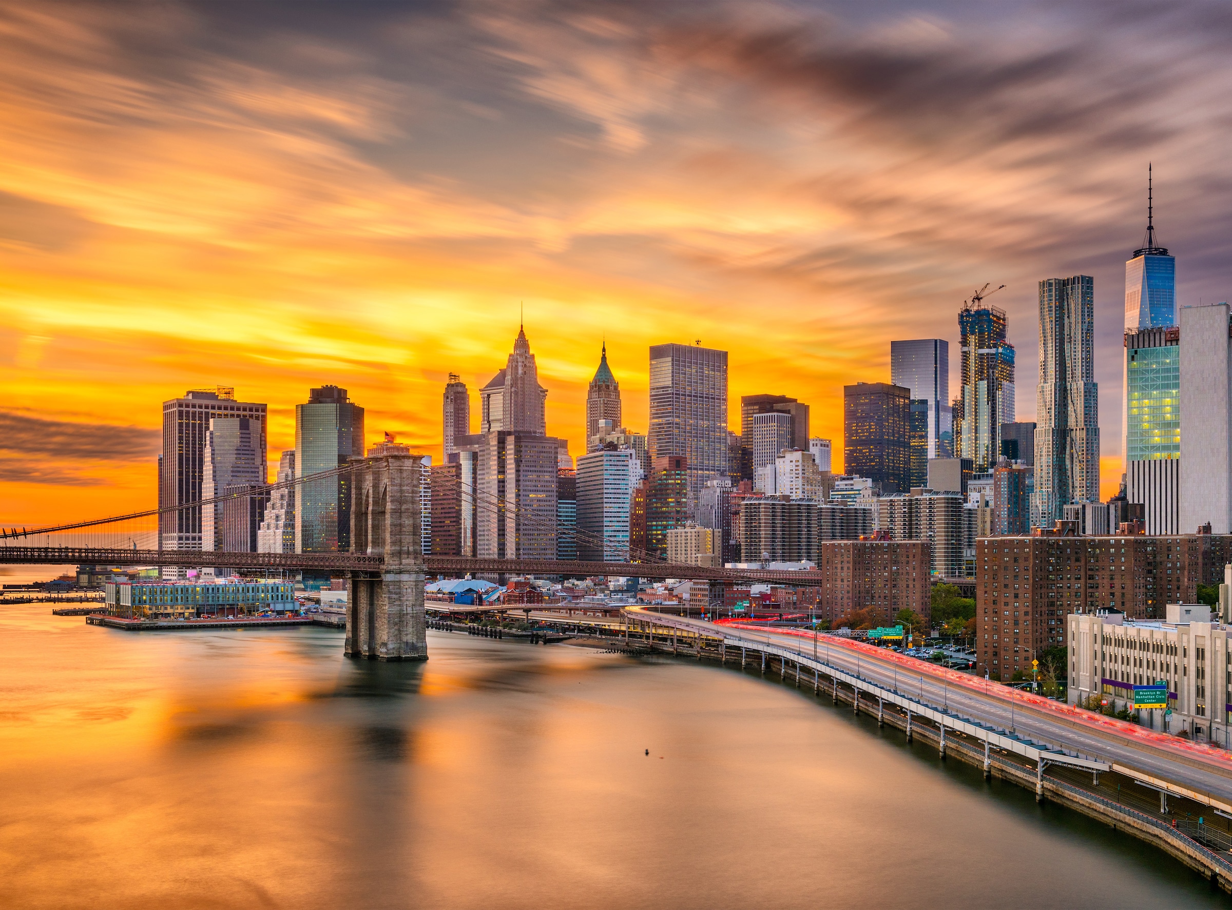 Image of Papermoon Fototapete "Manhattan Skyline Sunset" glatt