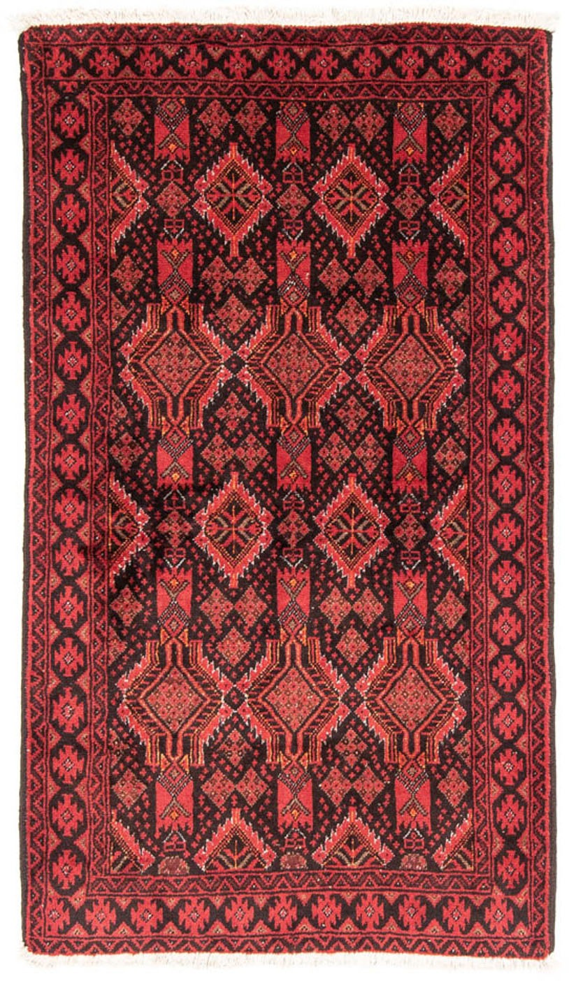 Image of morgenland Hochflor-Läufer »Belutsch Durchgemustert Rosso 181 x 102 cm«, rechteckig, 0,8 mm Höhe, Handgeknüpft bei Ackermann Versand Schweiz