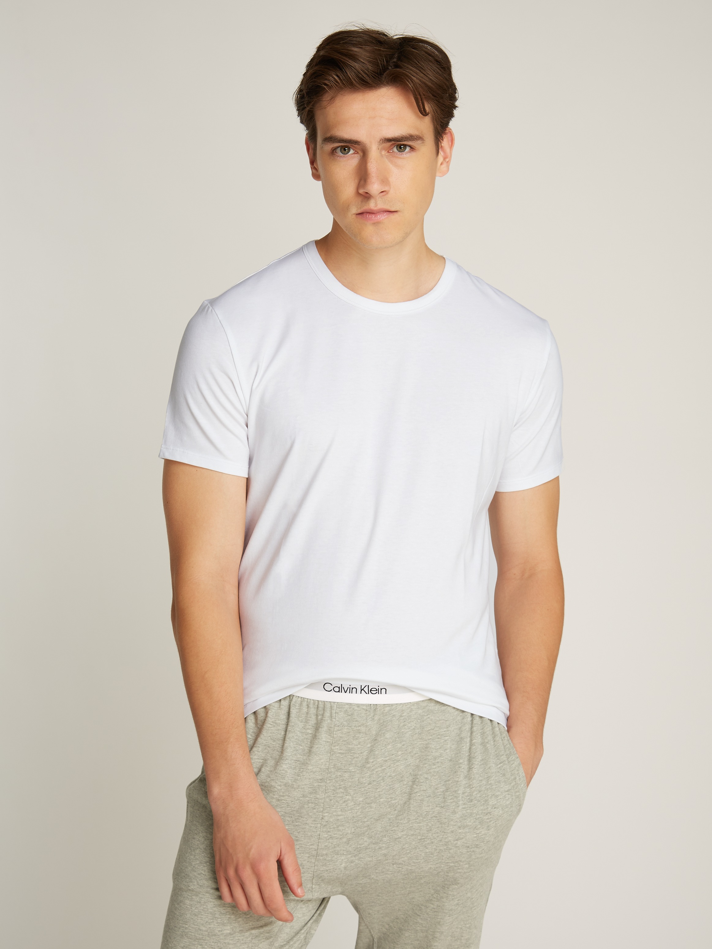 Calvin Klein Slim Short Sleeve Crew Necks 3-Pack Str. L