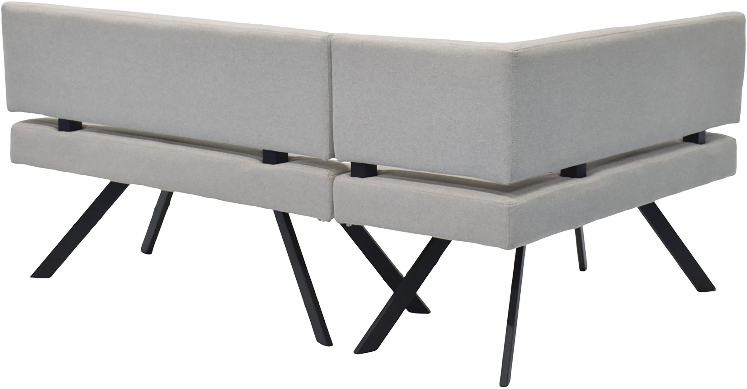 byLIVING Banc d'angle »TORONTO« Tissu tissé, jusqu’à 160 kg, ressorts ensachés, piètement 4 pieds, 3 places assises