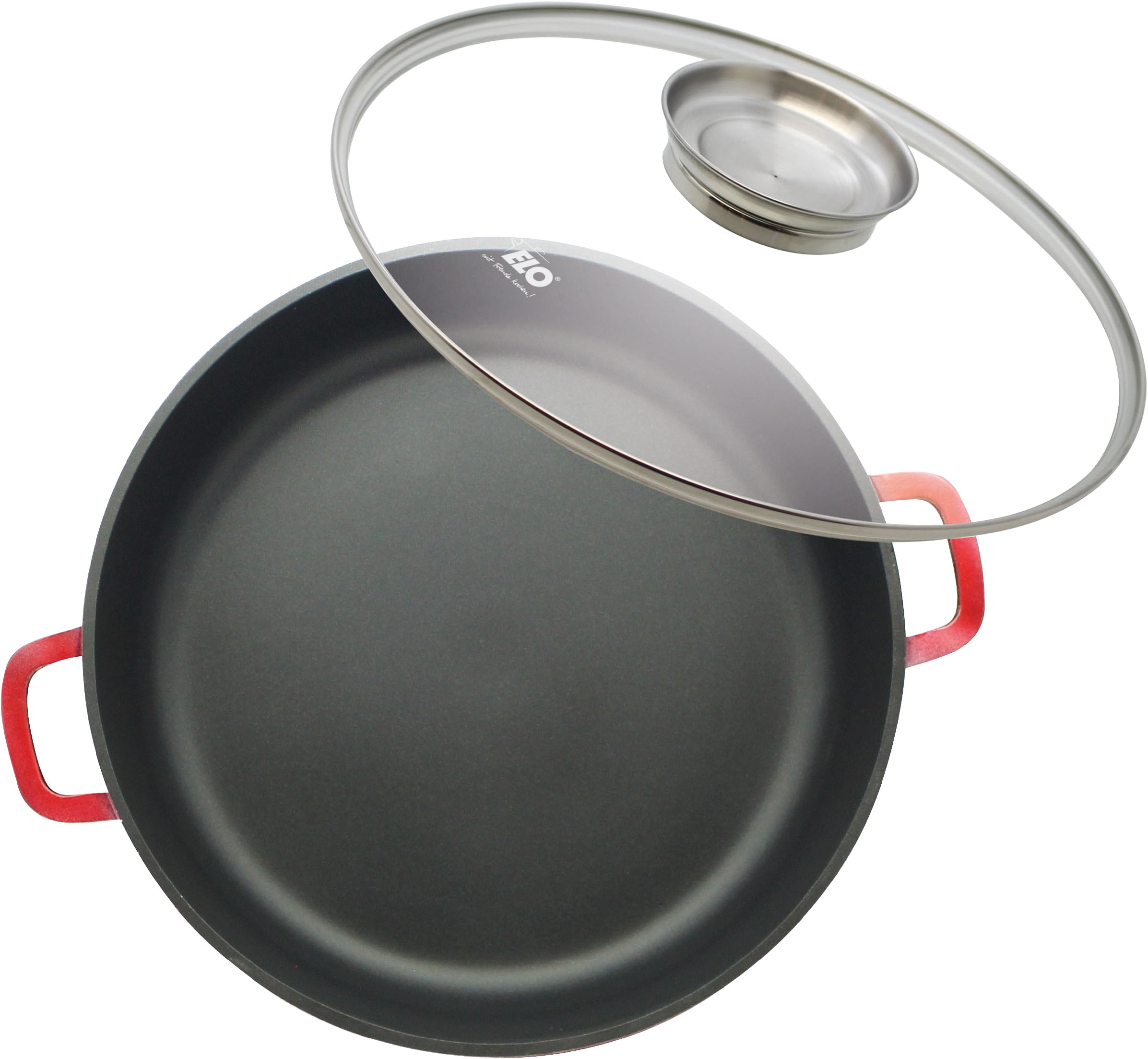 Elo Servierpfanne »Rubino, Pfanne mit Glasdeckel« Aluminiumguss 1 Stk. tlg. mit Glitzer-Glamour-Effekt aussen