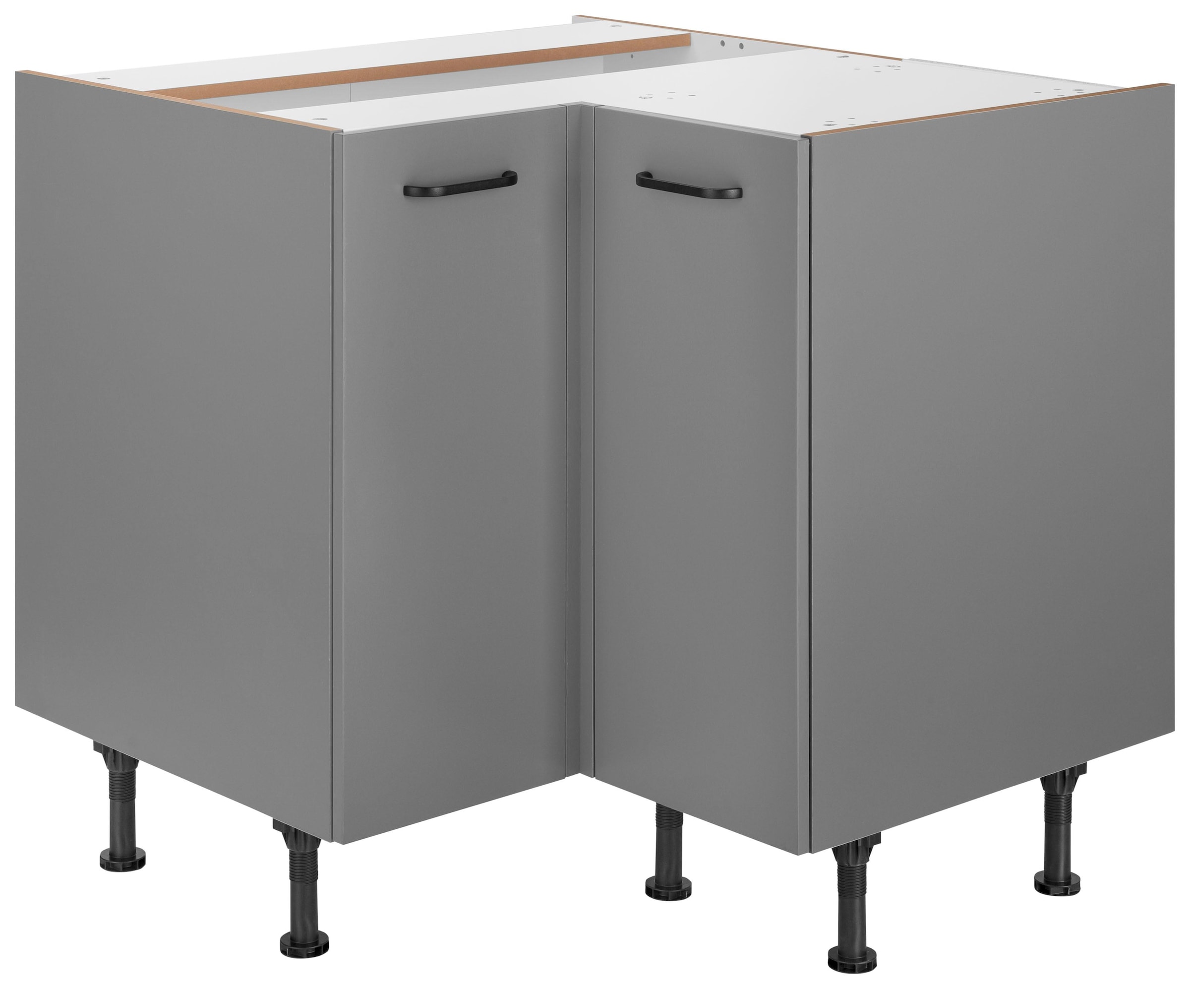 OPTIFIT Eckunterschrank »Elga«, mit Soft-Close-Funktion, höhenverstellbaren Füsse, Breite 90x90 cm