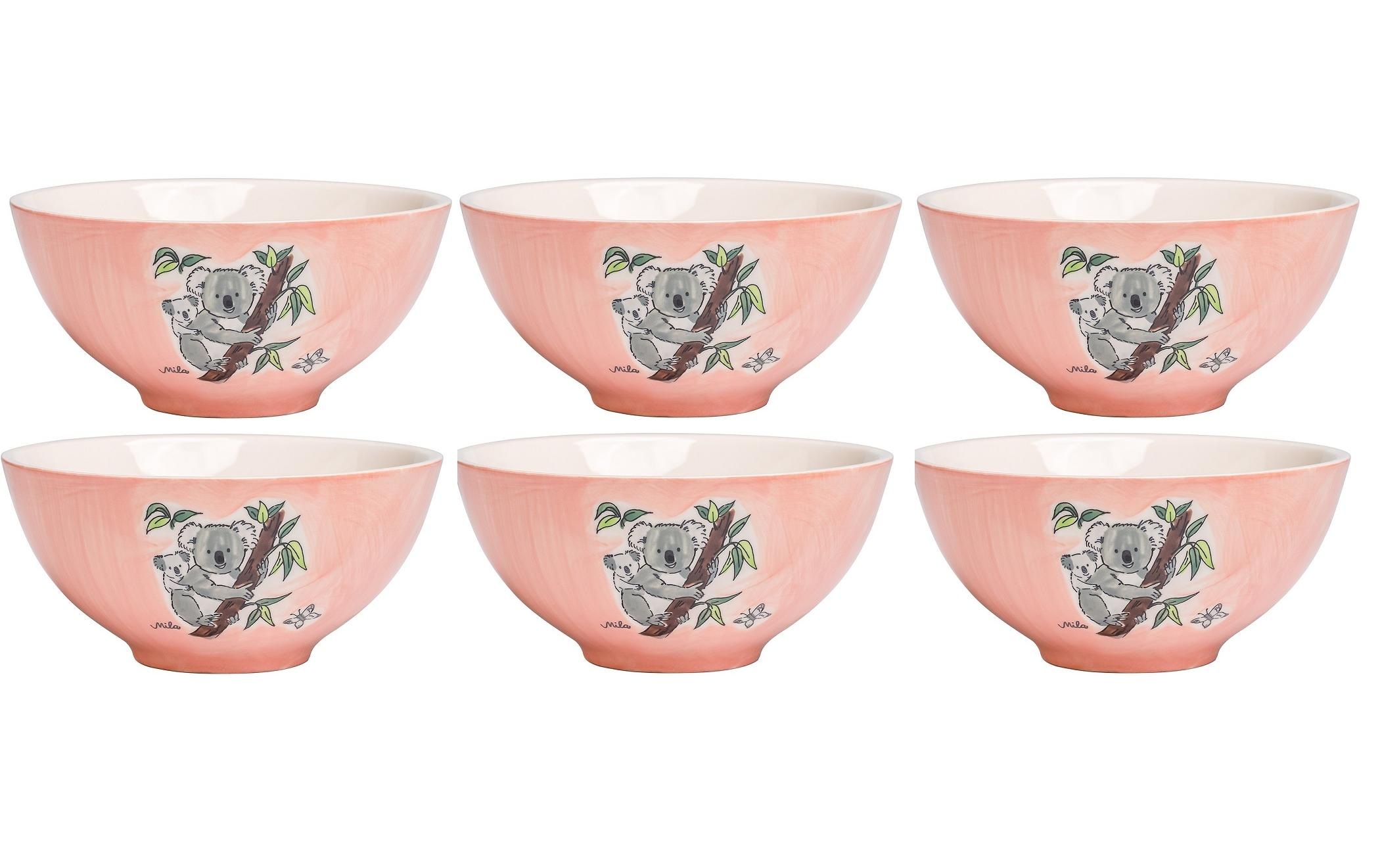 Image of Mila Schale »Koala 6 Stück, Rosa«, aus Keramik bei Ackermann Versand Schweiz